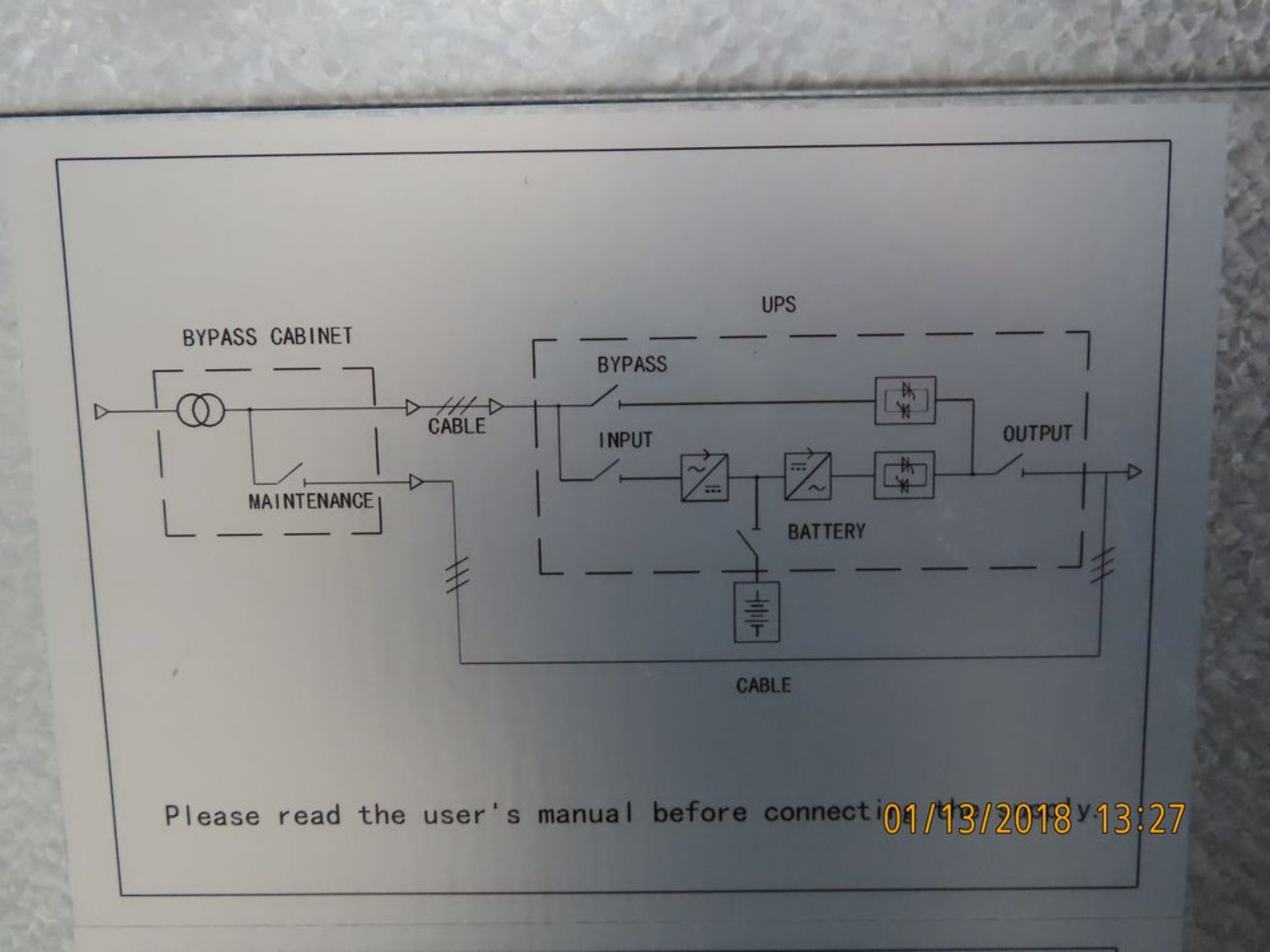 (2018) Industronic mod. UPSIND-13160 Type UPS 160 KVA Battery Backups w/ (58) Batteries - Bild 8 aus 12