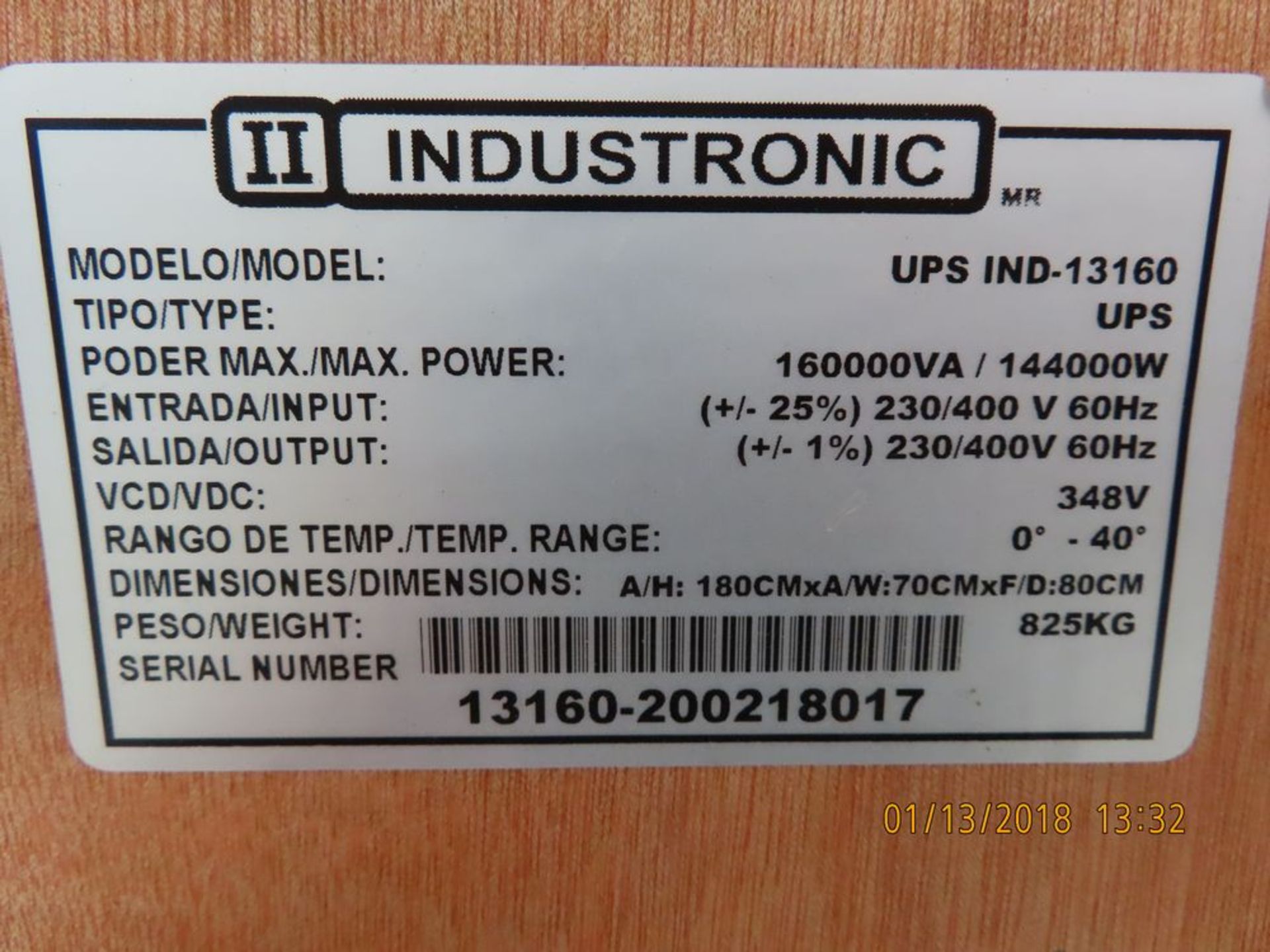 (2018) Industronic mod. UPSIND-13160 Type UPS 160 KVA Battery Backups w/ (58) Batteries - Bild 4 aus 4