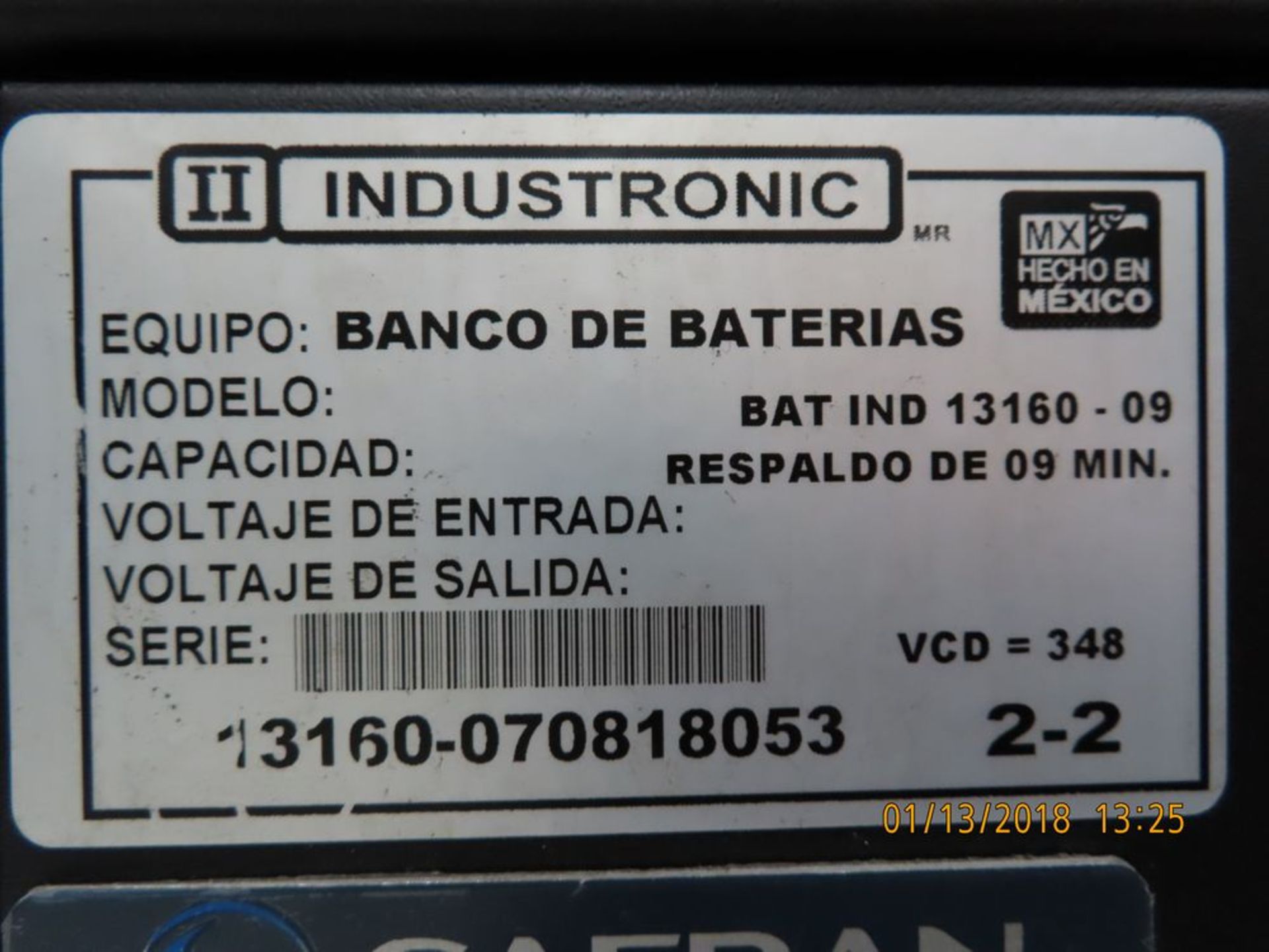 (2018) Industronic mod. UPSIND-13160 Type UPS 160 KVA Battery Backups w/ (58) Batteries - Image 12 of 12
