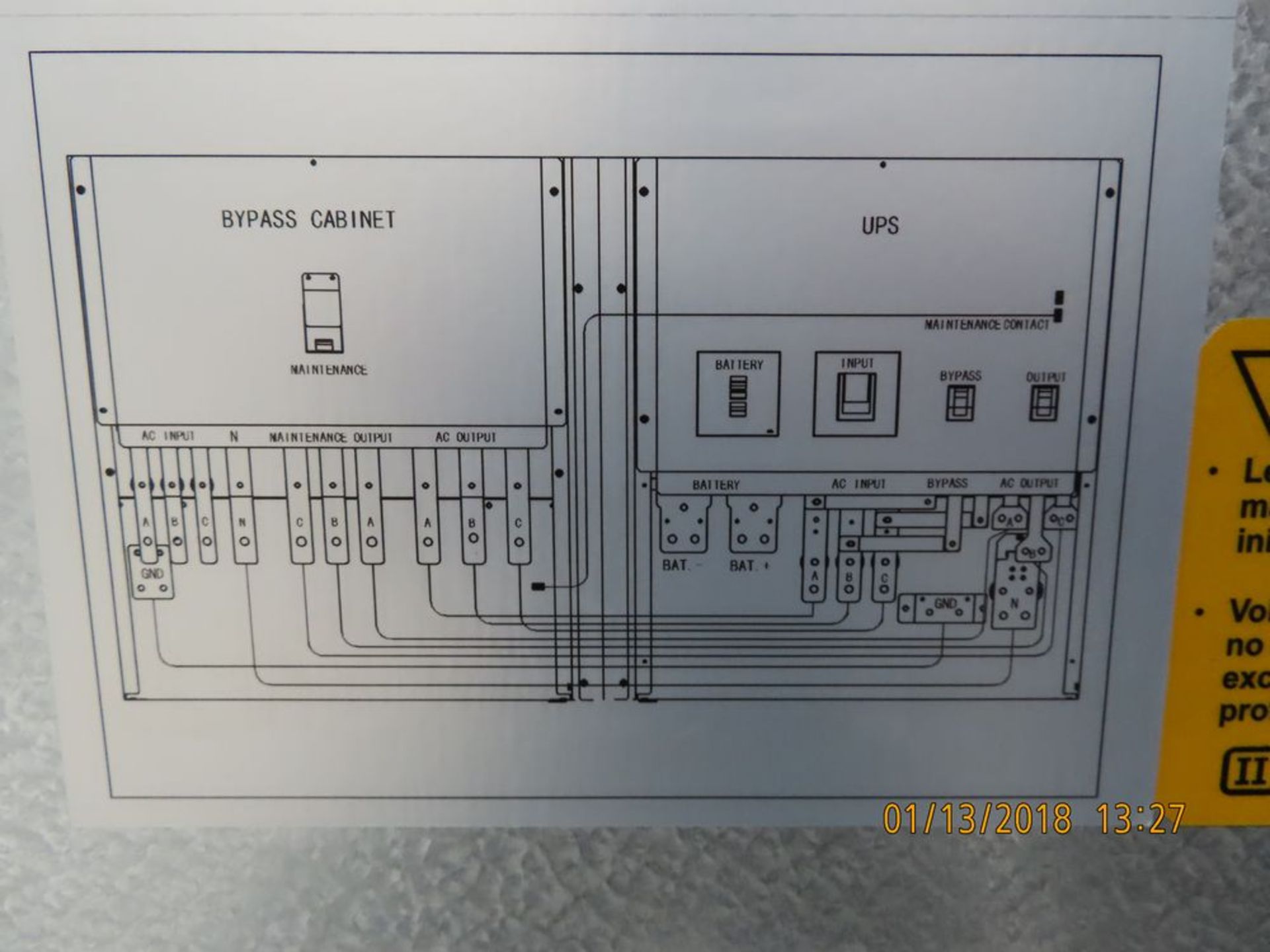 (2018) Industronic mod. UPSIND-13160 Type UPS 160 KVA Battery Backups w/ (58) Batteries - Image 7 of 12