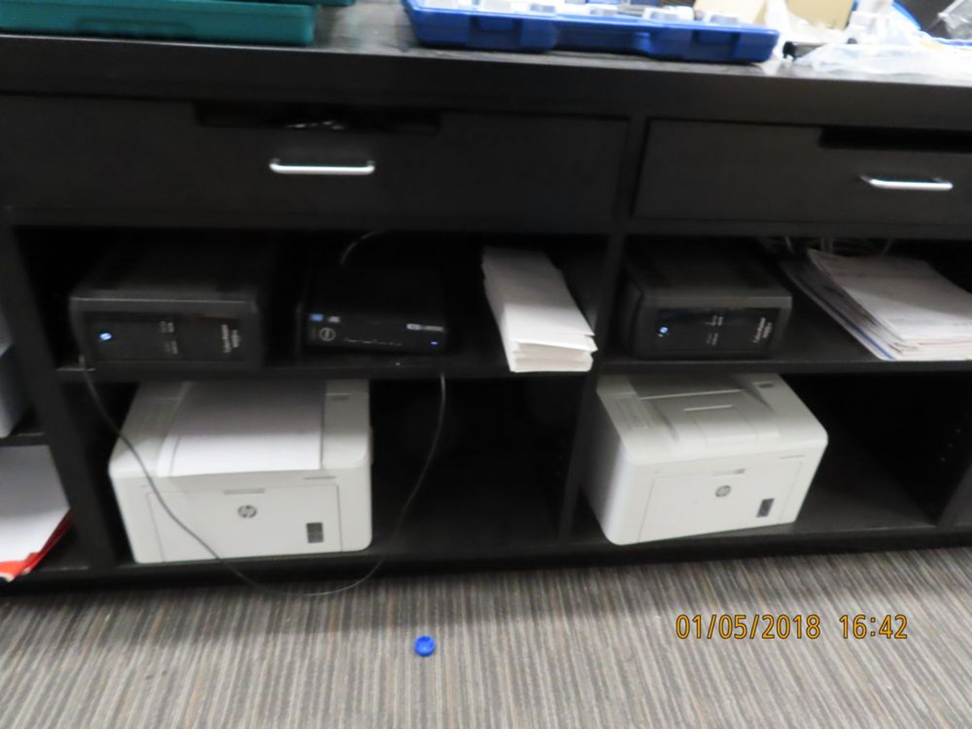 (Lot) Cyber-Power 1000 VA AVR Units w/ 2hp Printers (2) Dell Monitors - Image 2 of 3