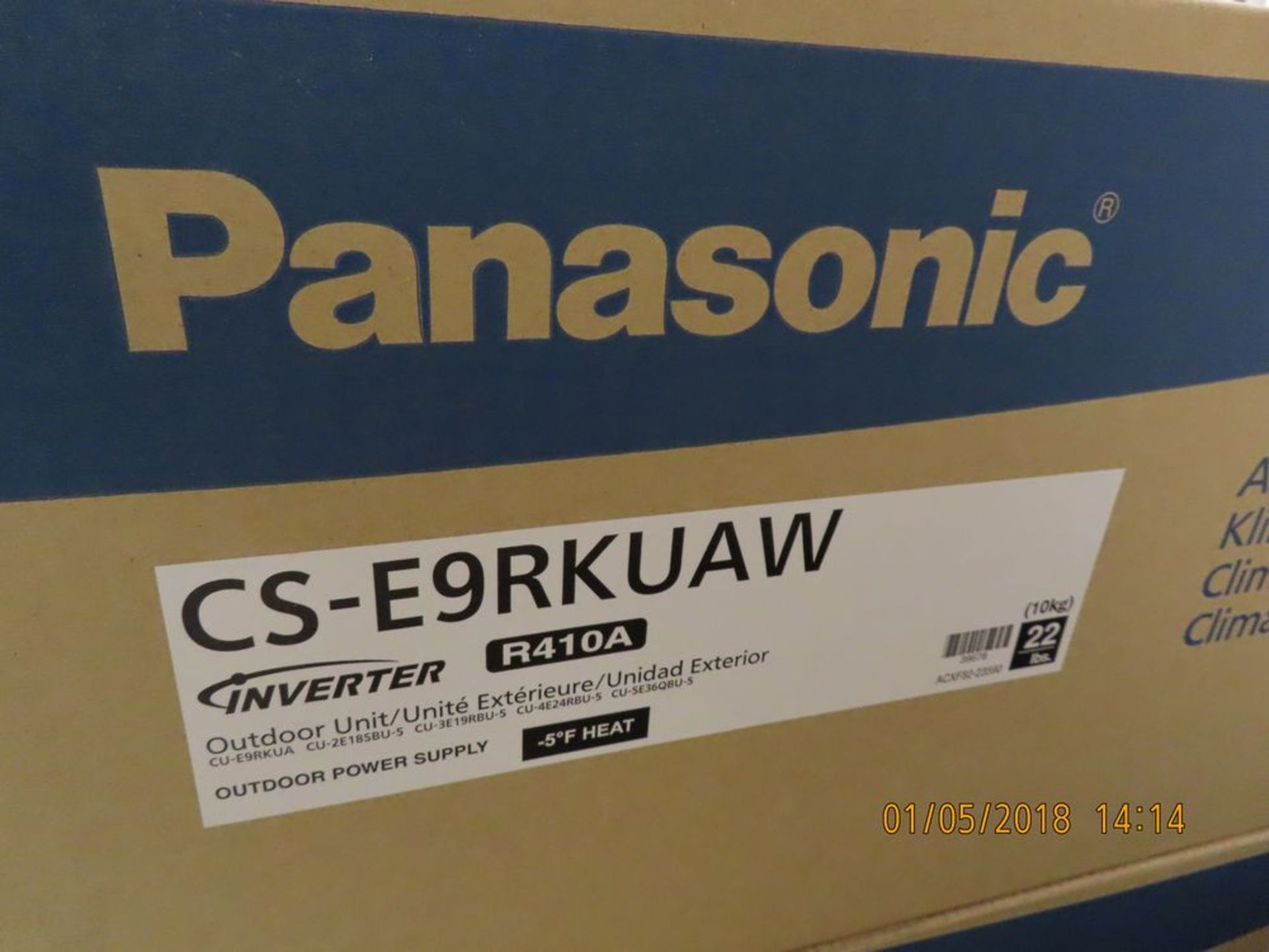 Panasonic mod. CS-E9RKUAW, Ductless Split Wall Units - Image 2 of 2