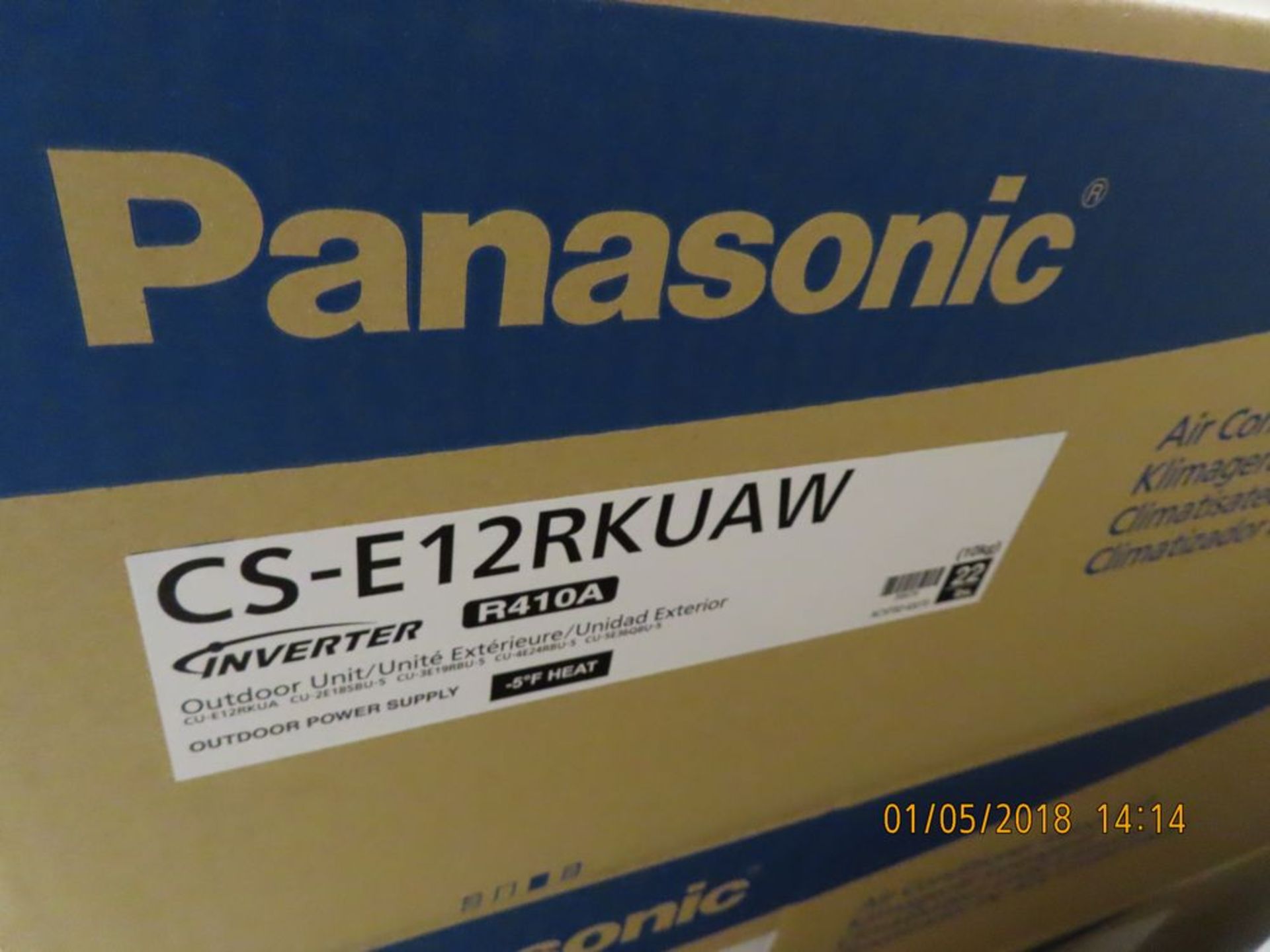 Panasonic mod. CS-E12RKUAW, Ductless Split Wall Units - Image 2 of 2