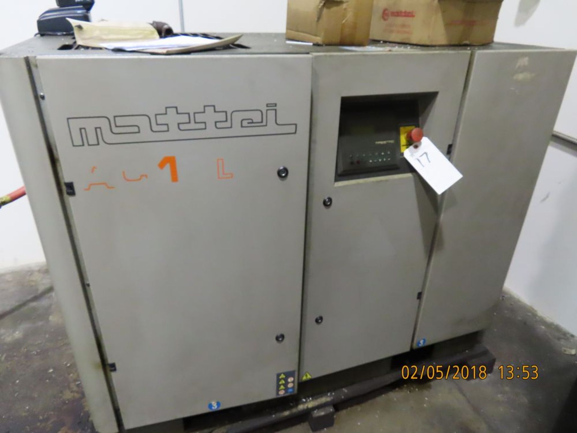 (2008) Mattei mod. AC18LX, Rotary Screw Air Comp. w/ Air Receiving Tank