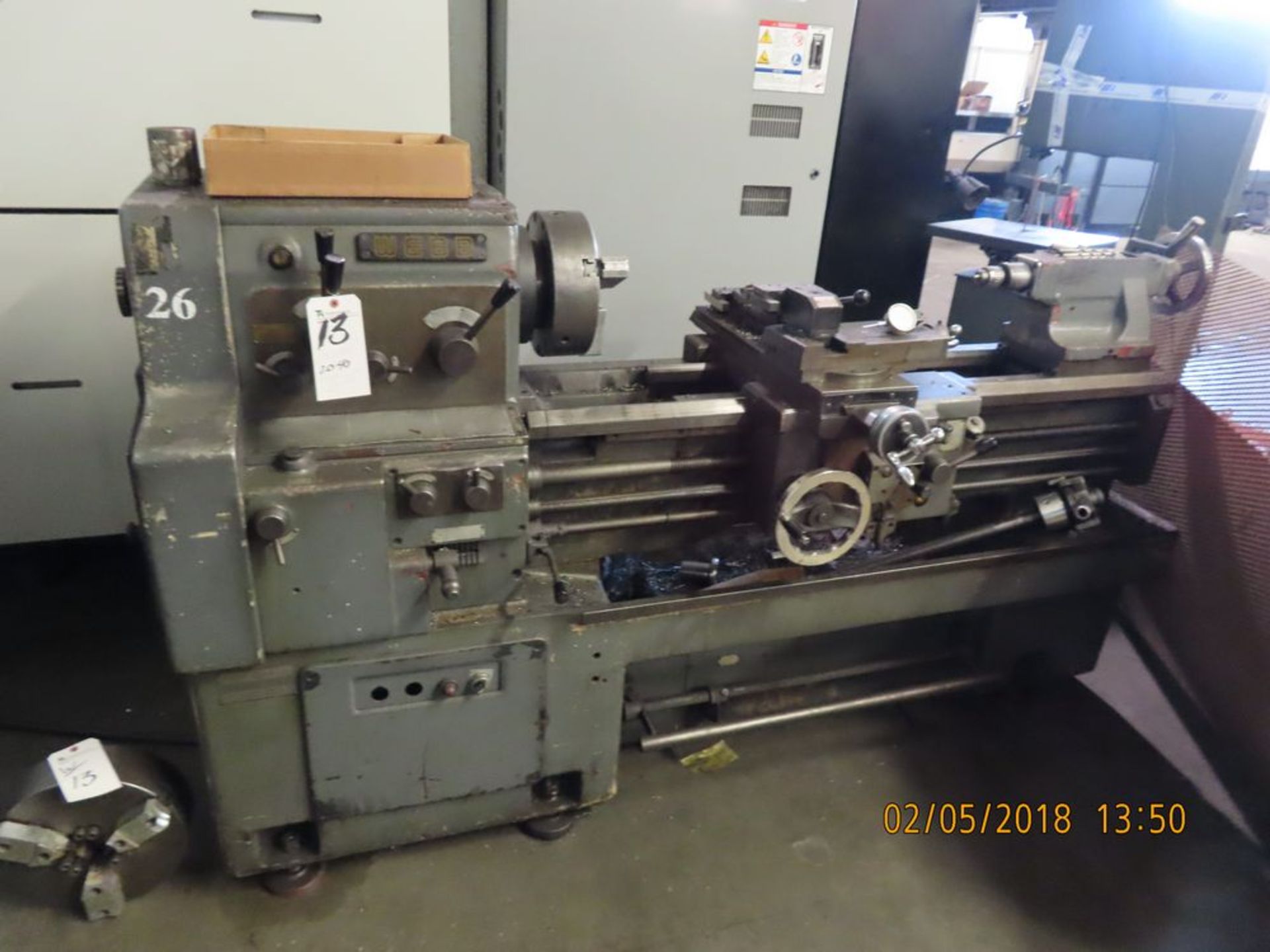 Webb 20'' x 40'' Engine Lathe w/ KDK Master Holder w/ 2-3 Jaw Chuck