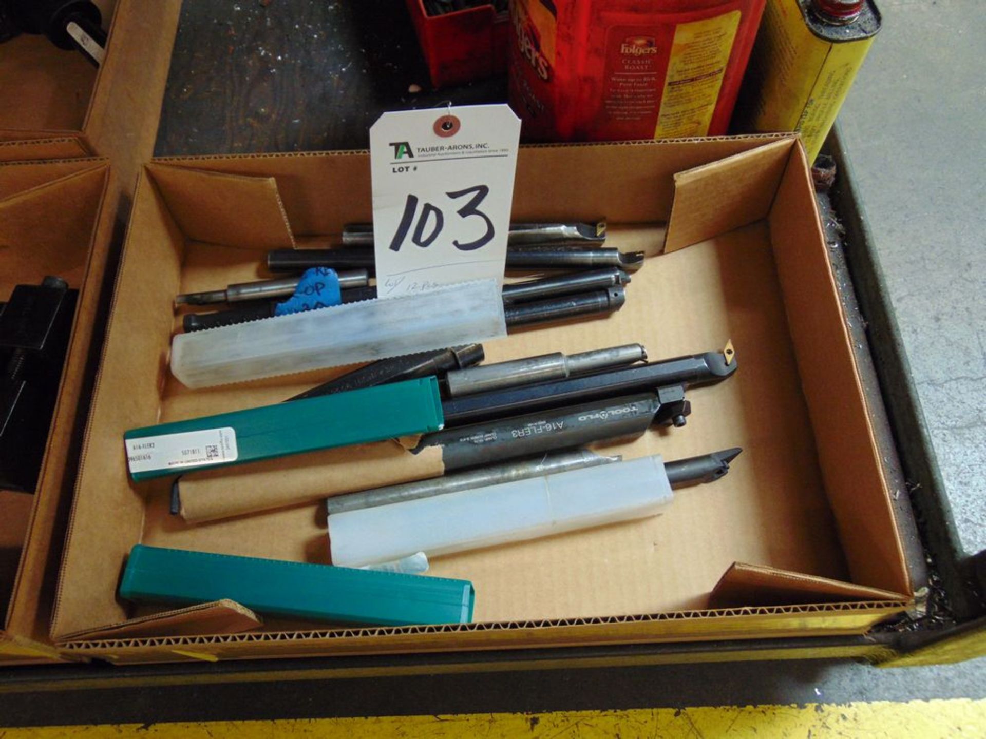 (Lot) (12) Insert Carbide Boring Bars, Assorted Sizes