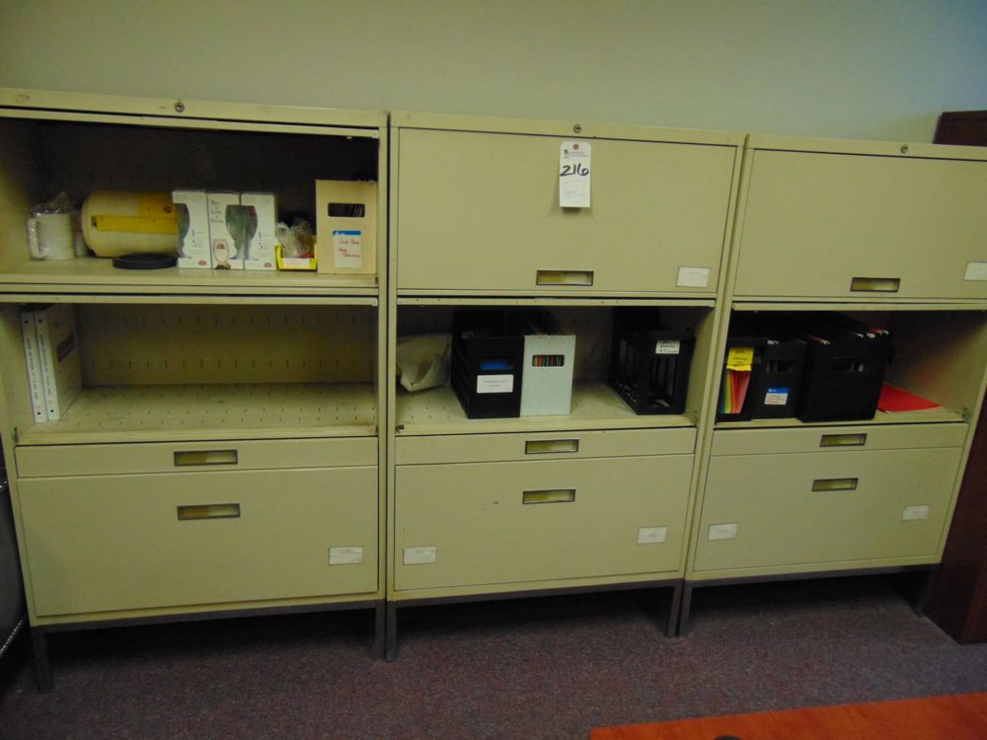 (Lot) (3) 3-Drawer Lateral File Cabinets