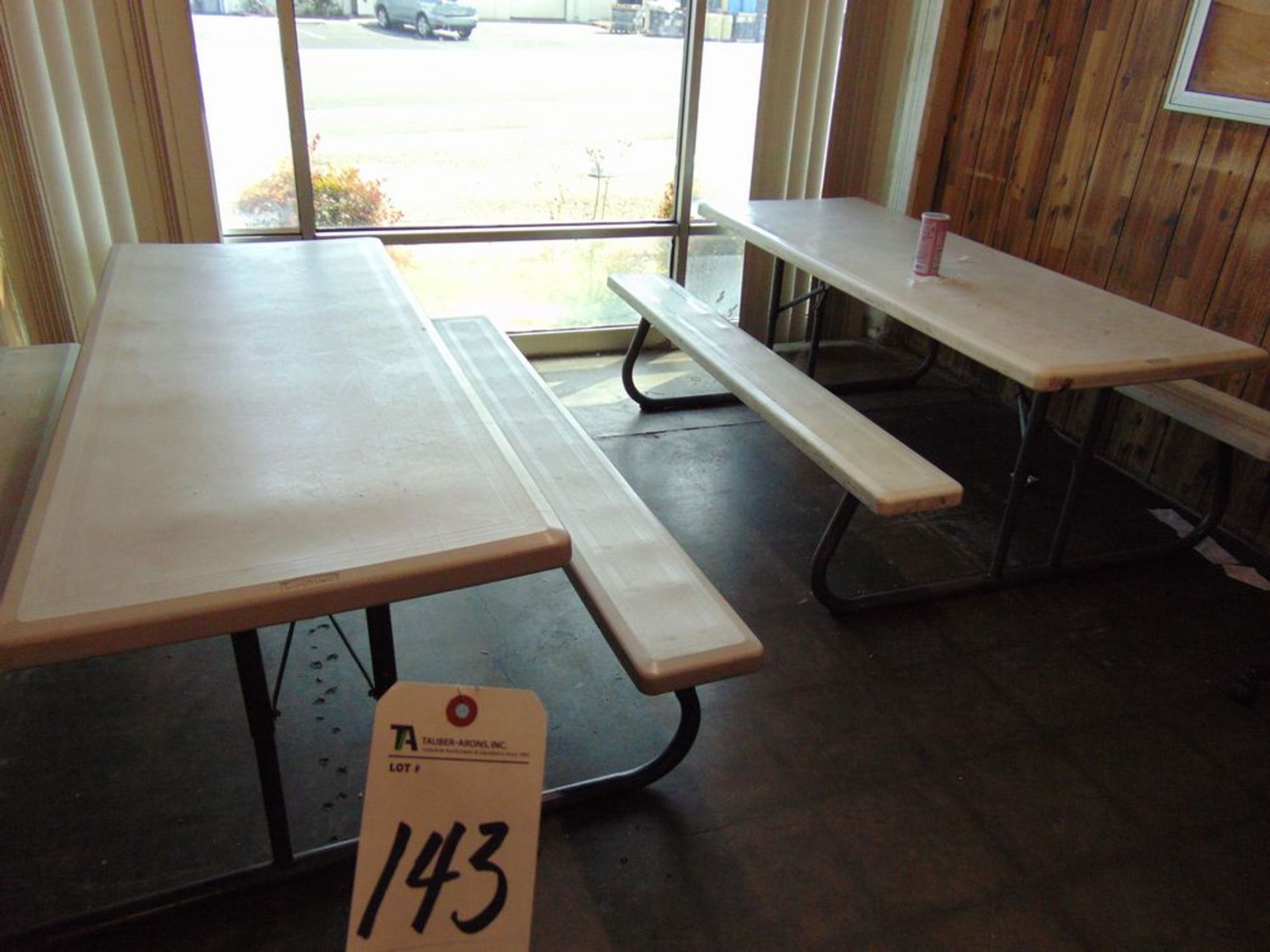 (Lot) (2) Lunch Tables, Refrigerator, Microwaves