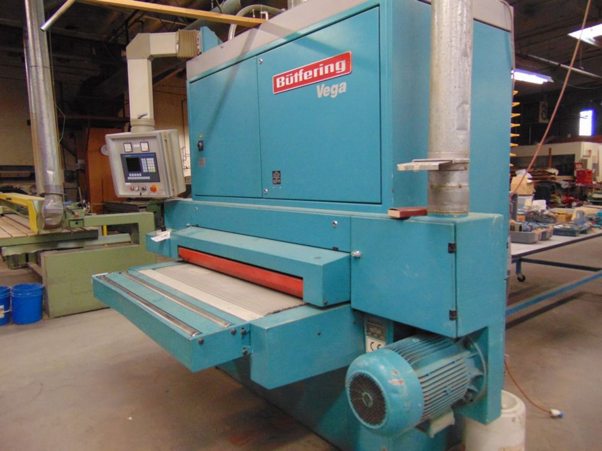 (1996) Buffering mod. Vega 1130CE, 54'' Single Drum Wide Belt Sander w/ Schleicher Controls; S/N - Image 4 of 5