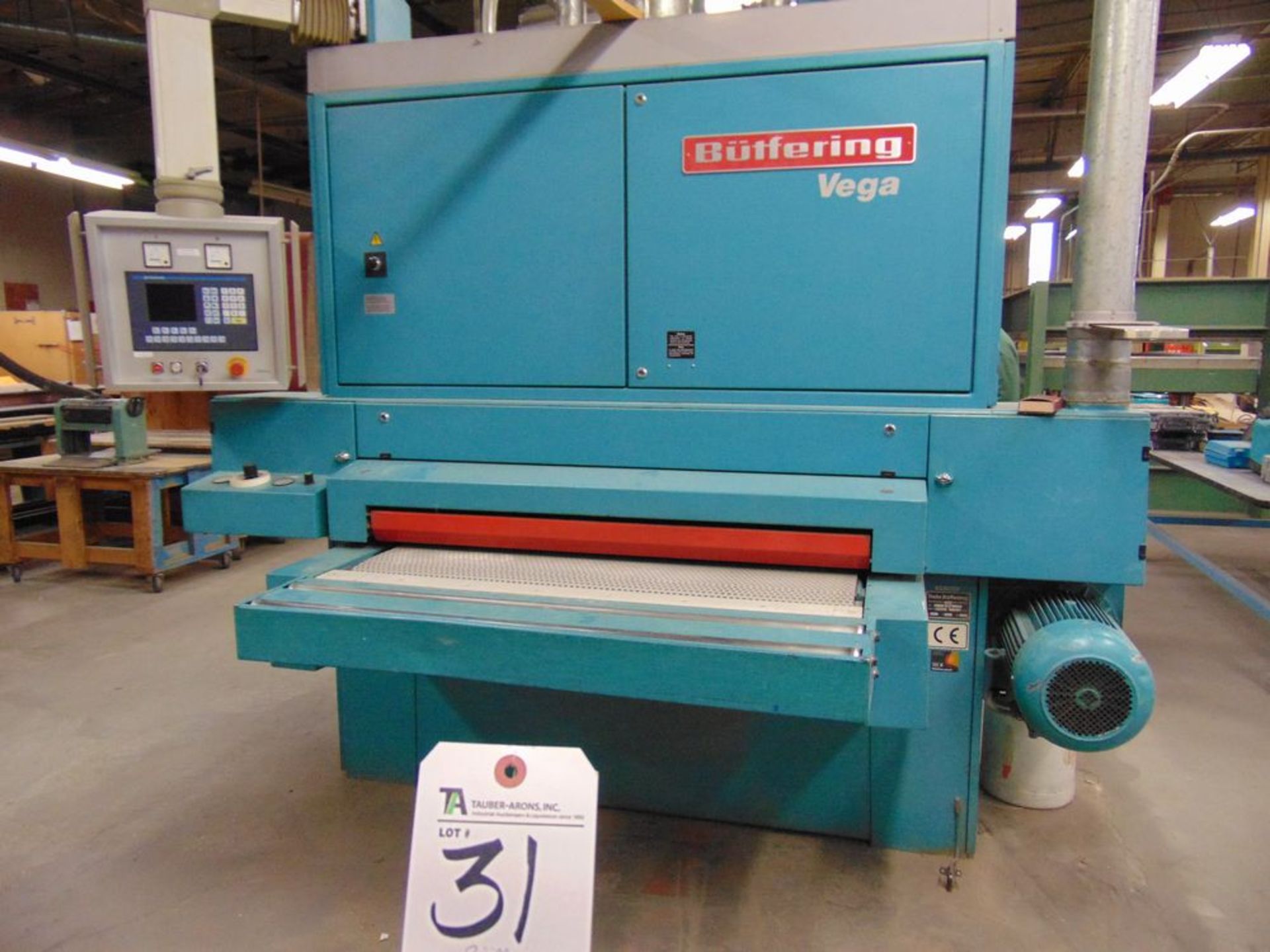 (1996) Buffering mod. Vega 1130CE, 54'' Single Drum Wide Belt Sander w/ Schleicher Controls; S/N