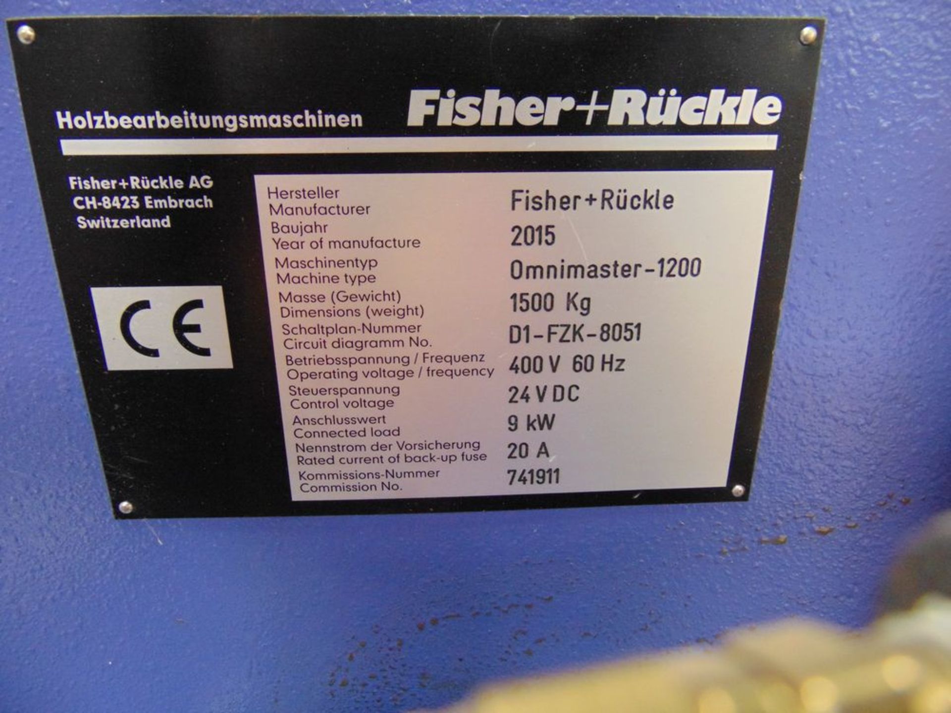 (2015) Fisher & Ruckle OMNI Master-1200 Veneer Longitudinal Splicing Machine; S/N 741911 - Image 6 of 6