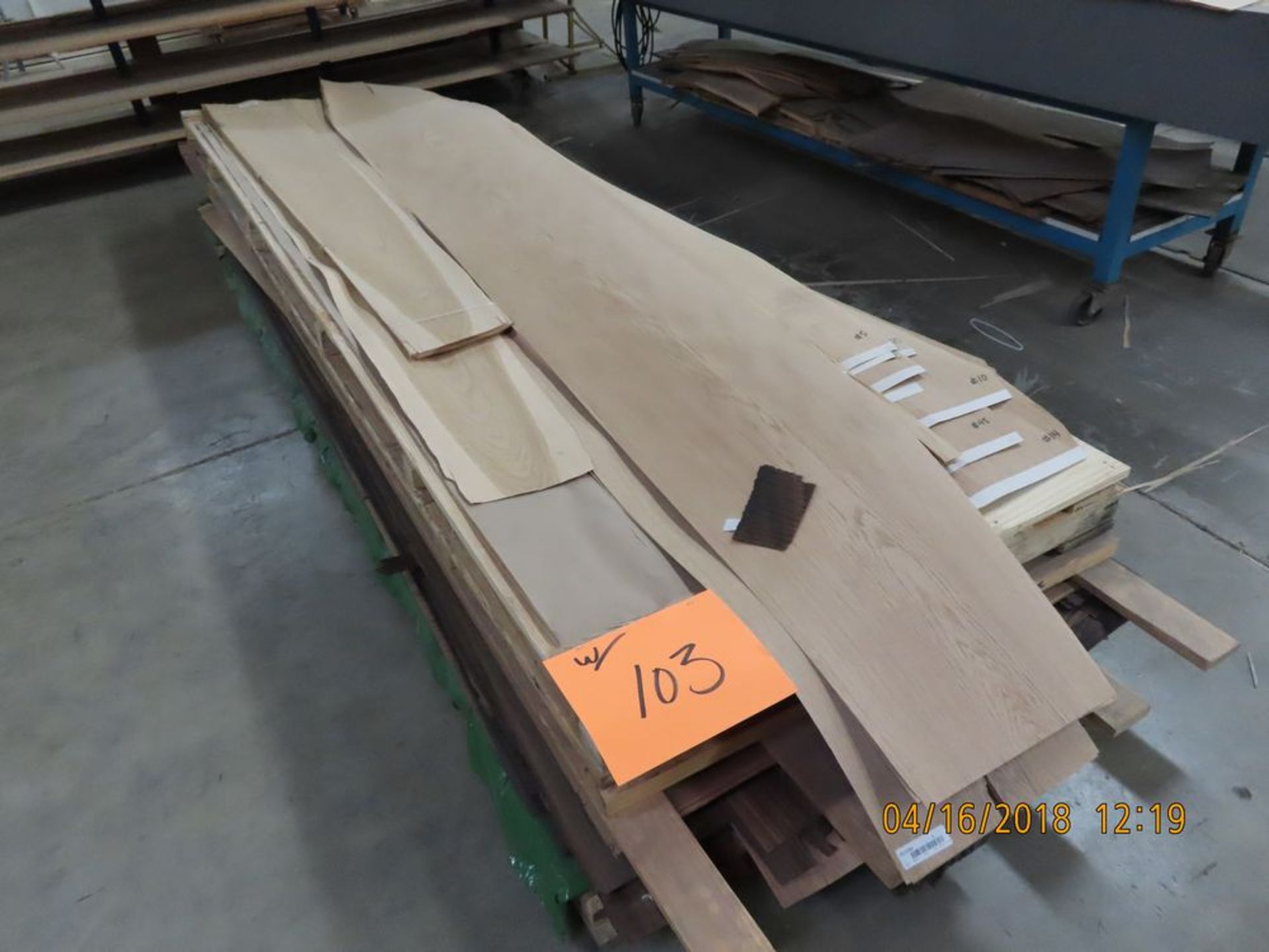 (Lot) (2) Stacks Veneer 9 1/4'' x 11'L & Other Sizes (Section 22) Poplar