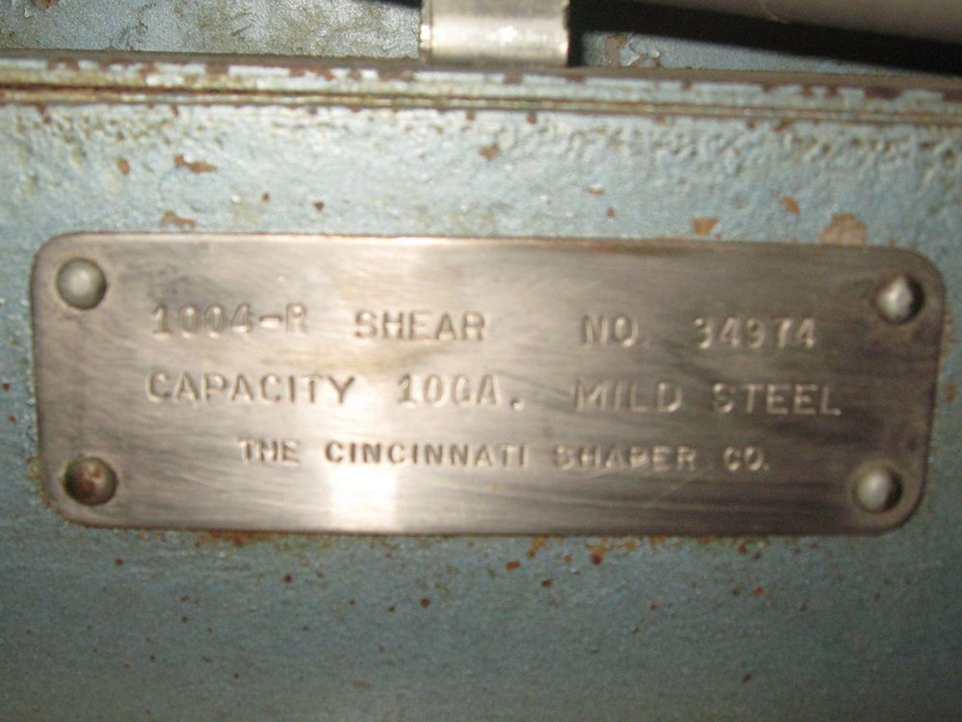 Cincinnati Power Shear 10 Ga. x 4' . LOADING FEE FOR THIS LOT: $500 - Image 5 of 5