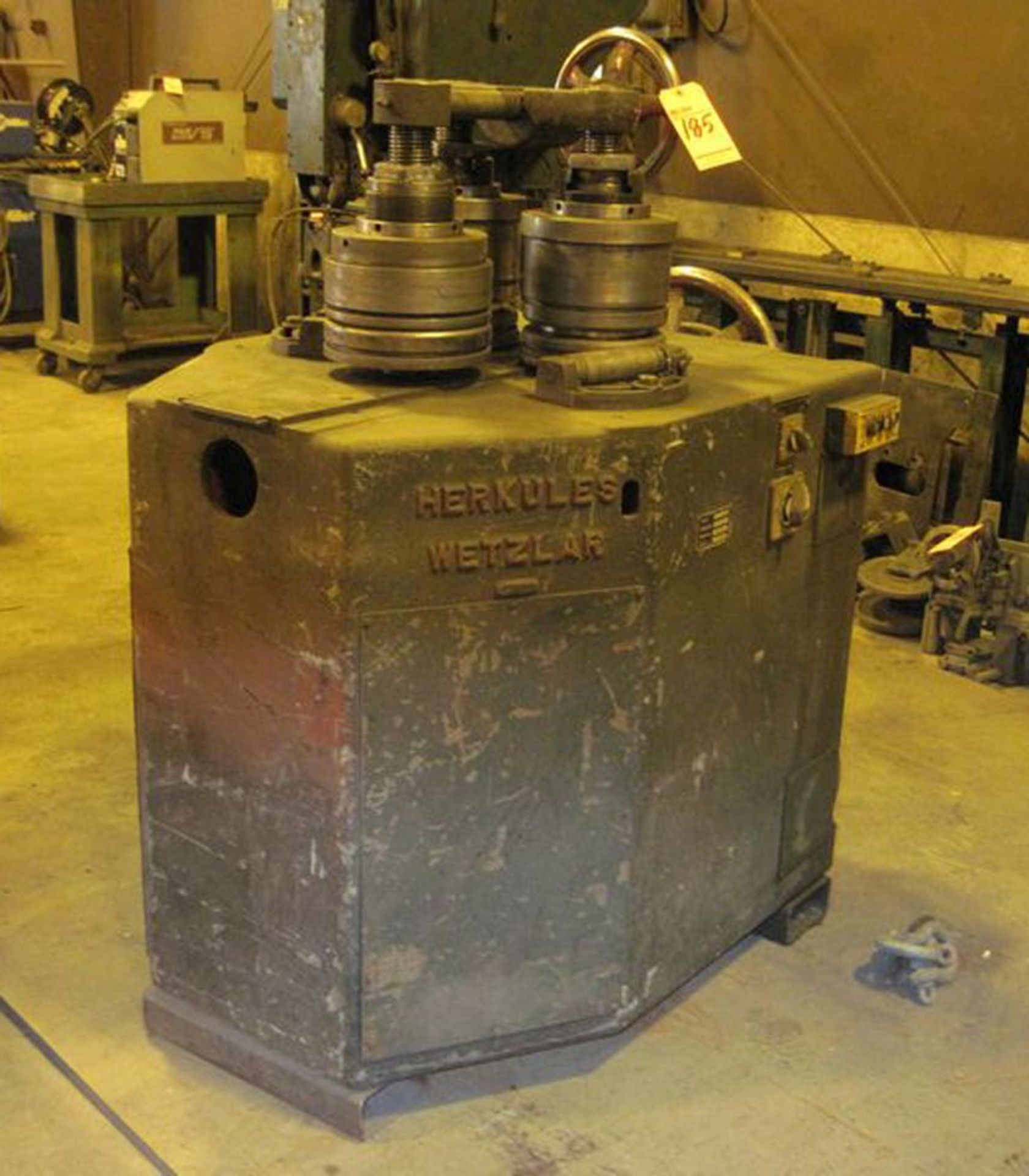 Herkules Hydraulic Angle Roll 2 1/2'' x 2 1/2'' x 1/4''. LOADING FEE FOR THIS LOT: $500