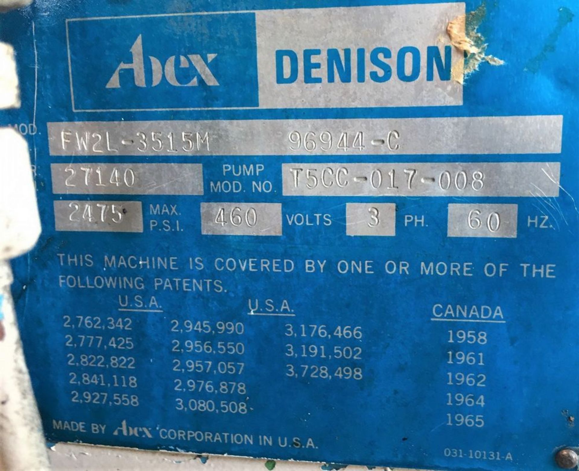 Abex Denison Multipress Hydraulic C Frame Press 35 Ton x 24'' x 18'' - Image 19 of 19