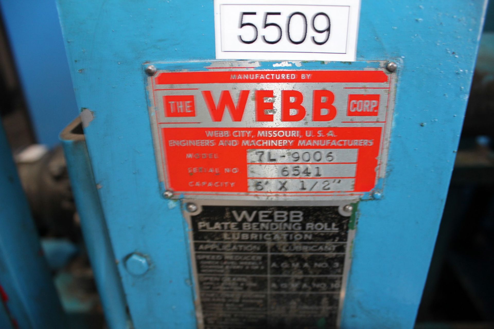 Webb Initial Pinch Power Roll 1/2'' x 6'. LOADING FEE FOR THIS LOT: $950 - Image 8 of 8