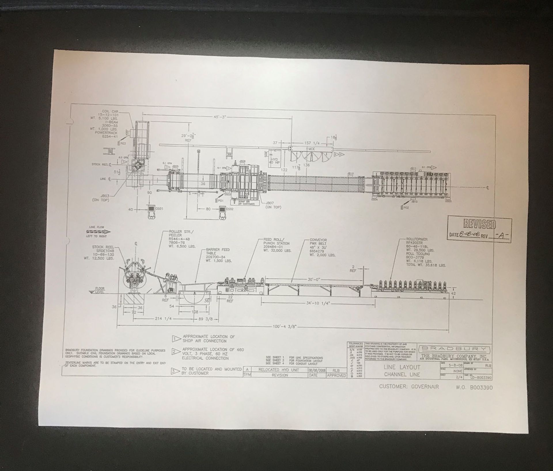 Bradbury Roll Forming Punching & Notching Line 14 Stands x 12''- 52'' RS x 2'' Shaft x 14 Ga. - Image 53 of 53