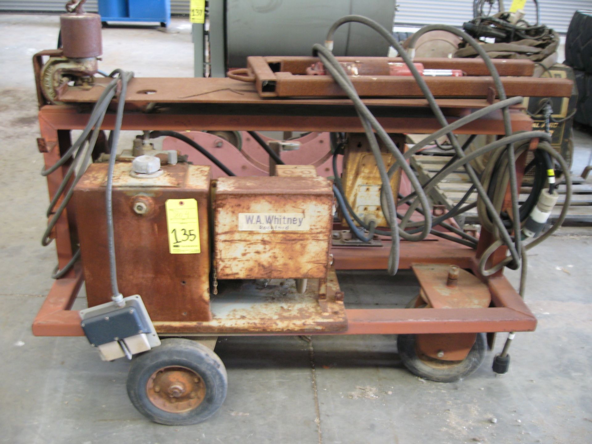 W.A. Whitney Portable Hydraulic Punch 20 Ton. LOADING FEE FOR THIS LOT: $75