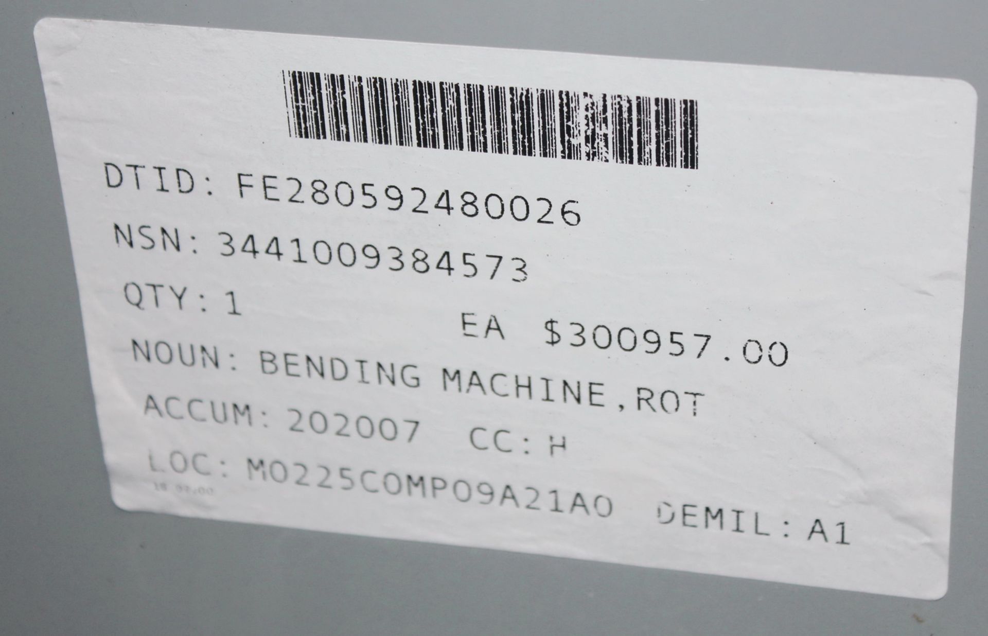 Eaton Leonard 2 Axis CNC Hydraulic Tube & Pipe Bender 2'' x 200''. LOADING FEE FOR THIS LOT: $750 - Image 21 of 21