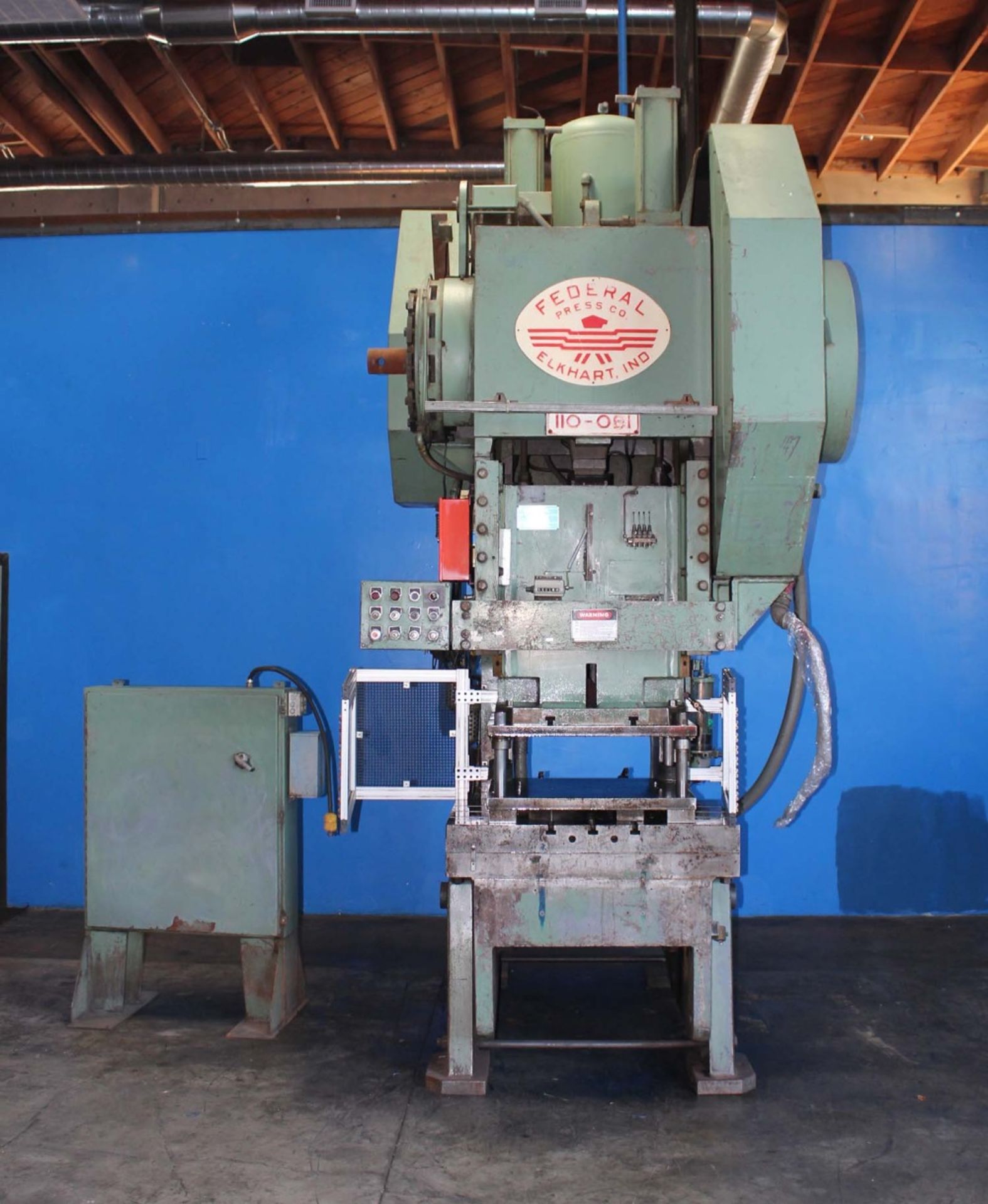 Federal OBI Punch Press 110 Ton x 42'' x 27''. LOADING FEE FOR THIS LOT: $1000