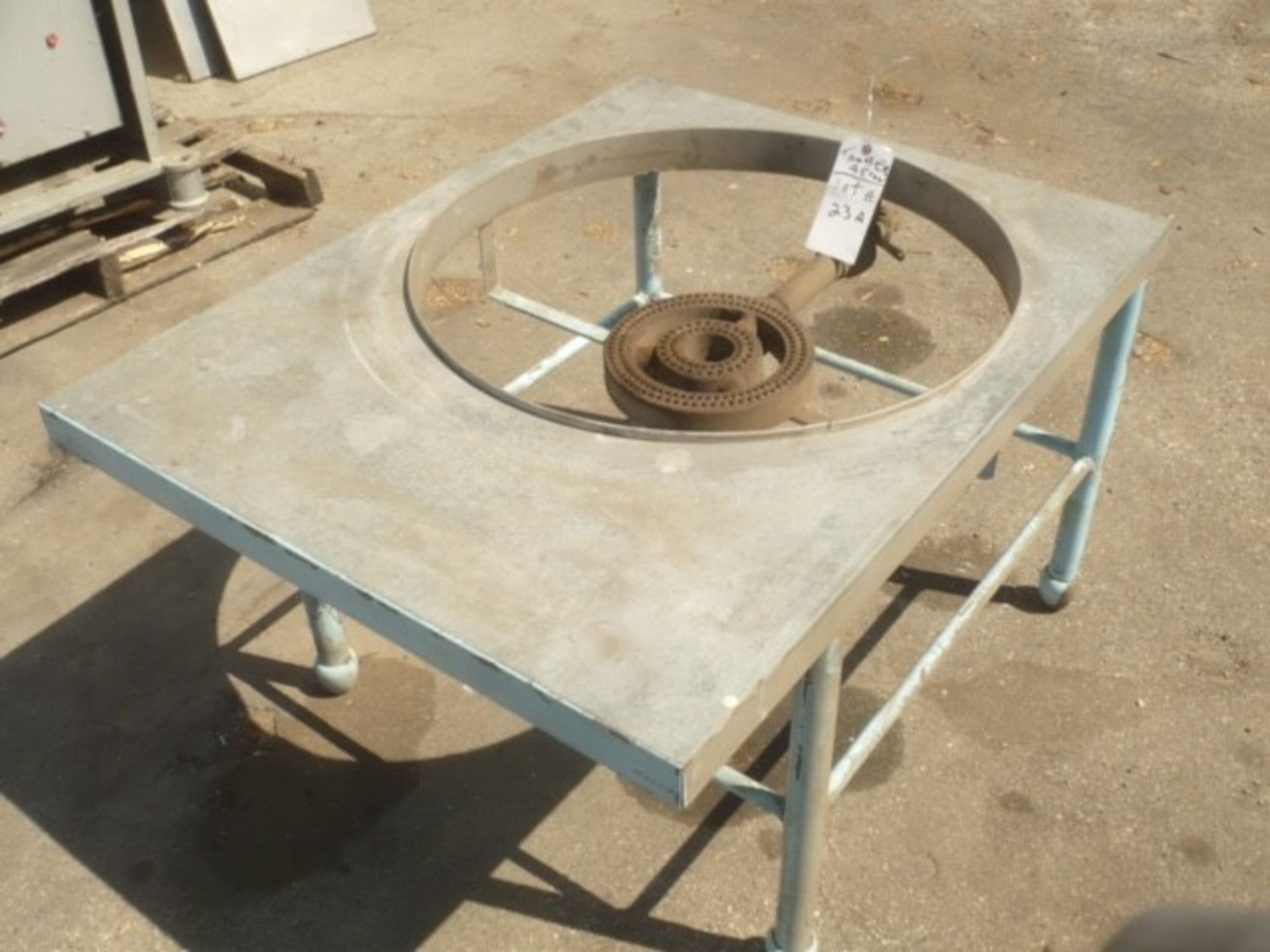 Natural Gas Tank Burner Table w/ 10" Gas Ring Burner. 28" Diameter Tank Fit size Burner Hole