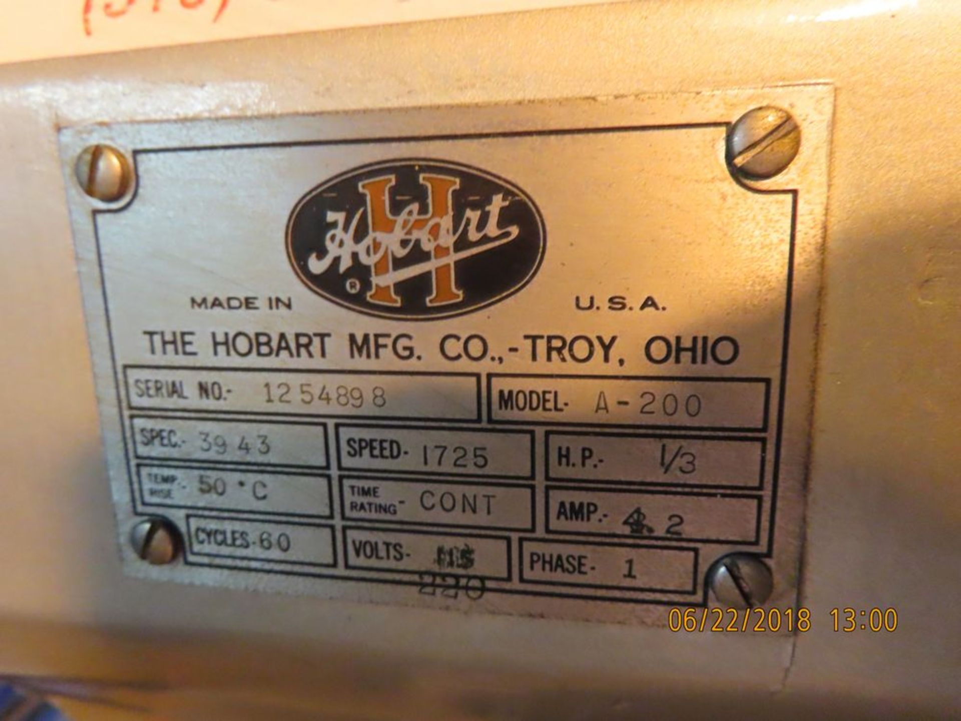 Hobart mod. A-200, 20 Qt. Mixer - Image 2 of 2