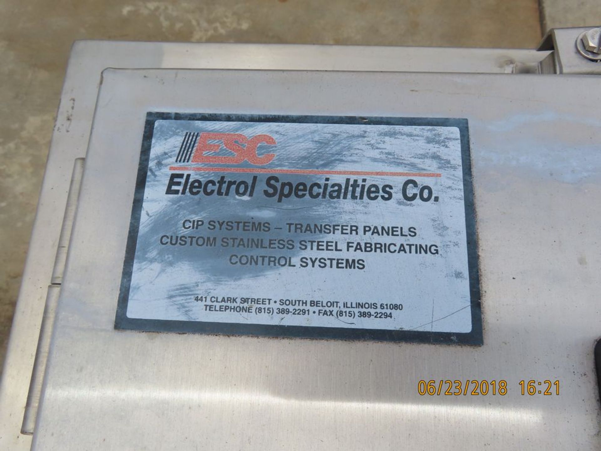 Electol Specialties Co. S.S. Control Panels for CIP Skids - Image 2 of 2