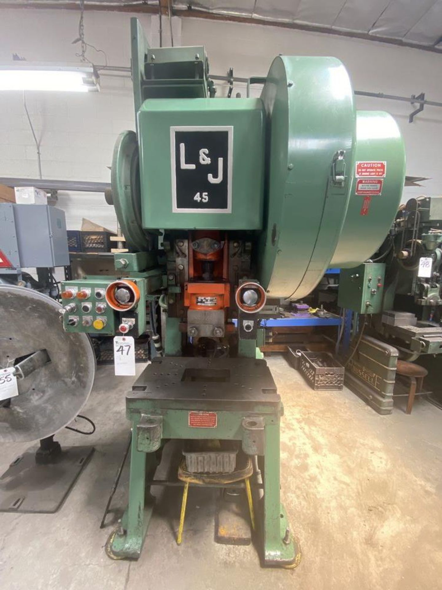 L&J No. 45, 45-Ton OBI Punch Press w/ 3'' Stroke,