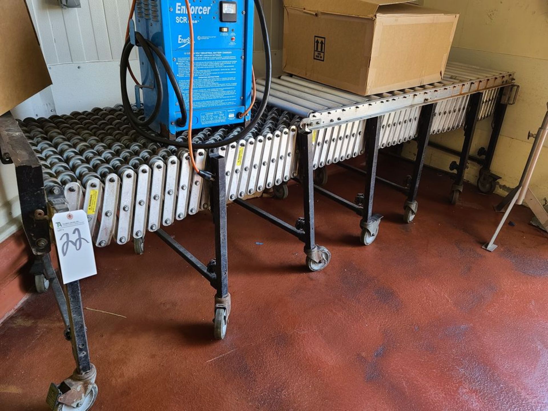 Roller Type Flex Conveyor, Approx. 24''W x 16'L (No Contents)