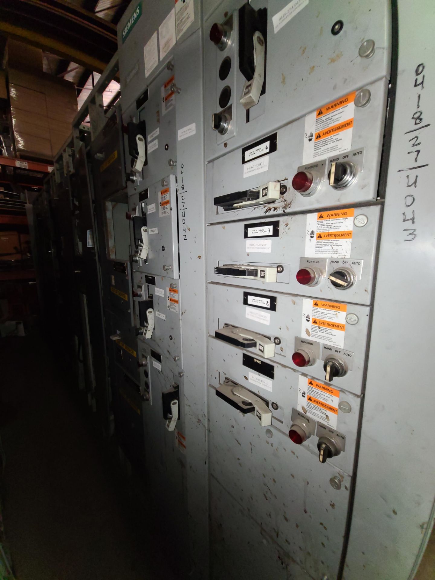 (Lot) West Type W, Siemens 89, GE 8000, N-1, 3ph 480V w/ Assorted Buckets (LOADING FEES: $250) - Image 2 of 3