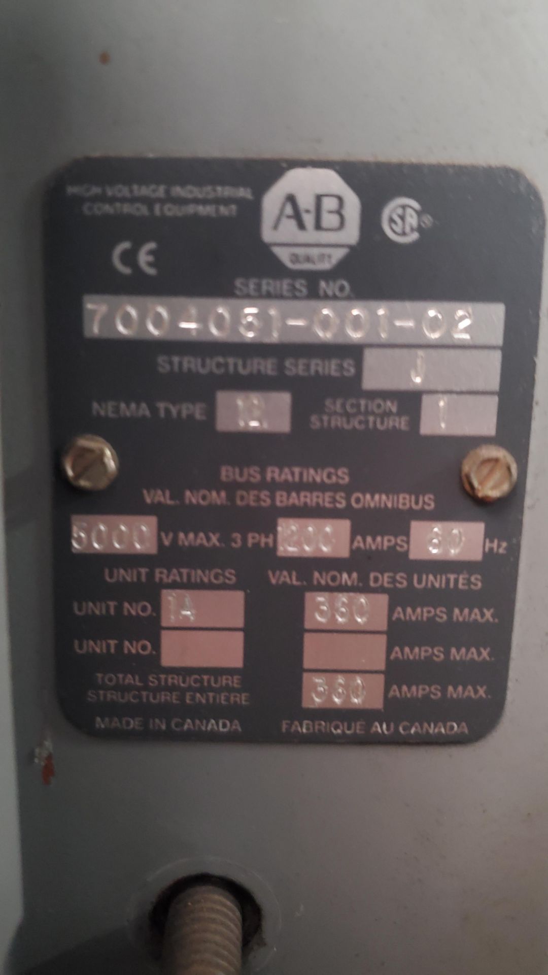 Allen Bradley Twin Combo Soft Starters Cat 1502- 4VDBDD-1 Ser D2500-7200V 30 400A Vacuum - Image 2 of 5