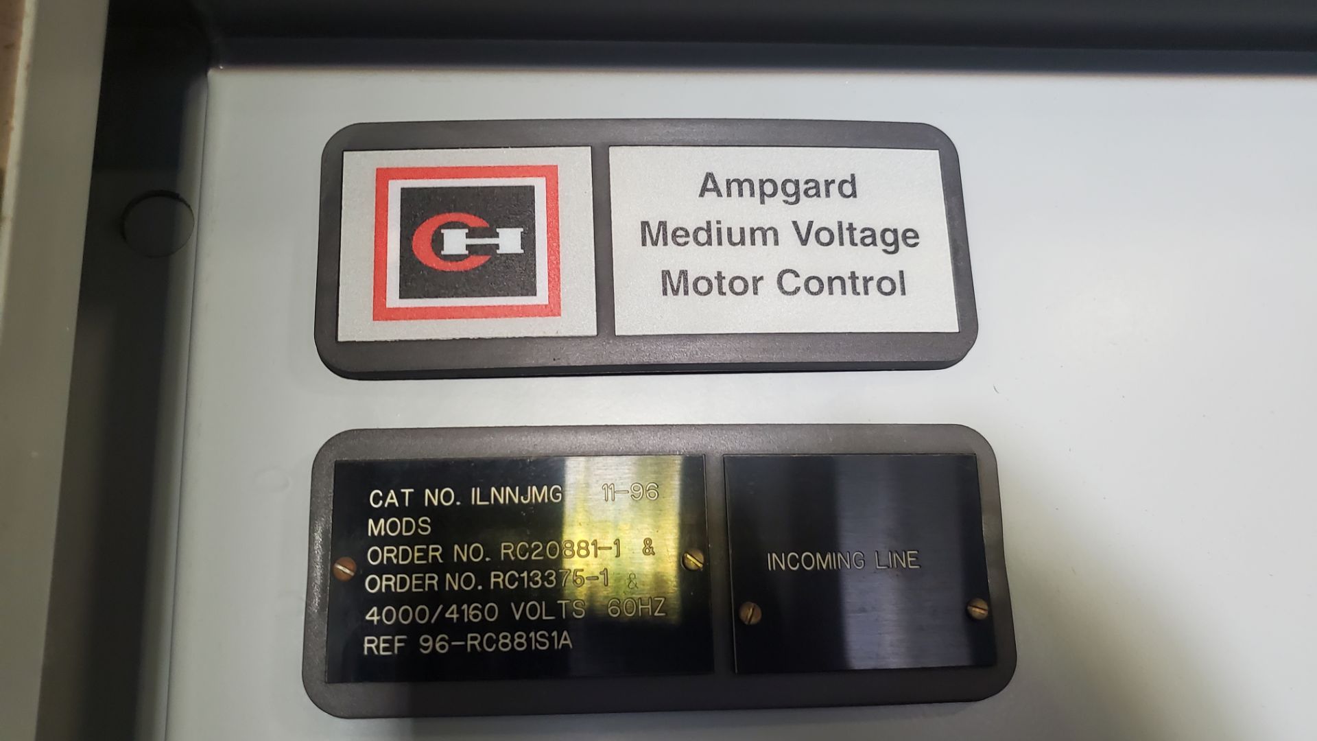 Amp Guard Medium Voltage Motor Control Cutler- Hammer Cat. No. V60ZJ4G 1500hp Service Factor 1.00 - Image 3 of 10