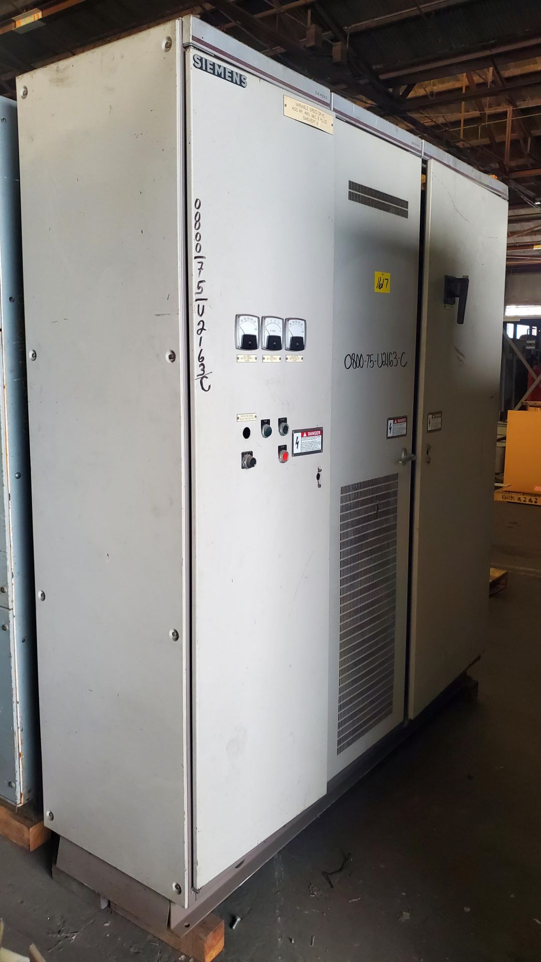 (Lot) Siemens Variable Speed Drive 400hp 460 Vac 6 Pulse, Simovert A (LOADING FEES: $100)