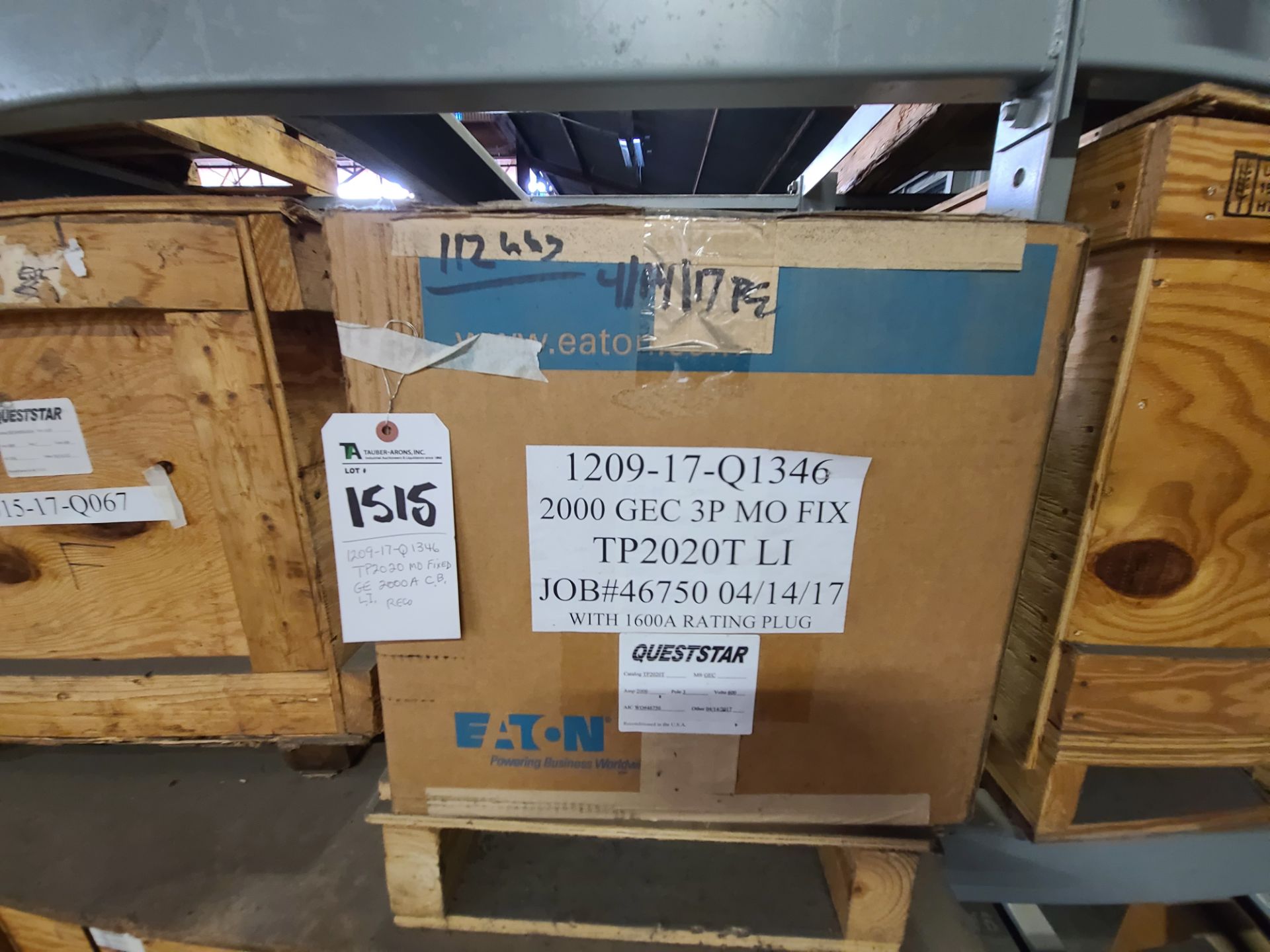 General Electric mod. TP2020, MB Fixed 2000A Circuit Breaker LI (Reconditioned) (LOADING FEES: $20)