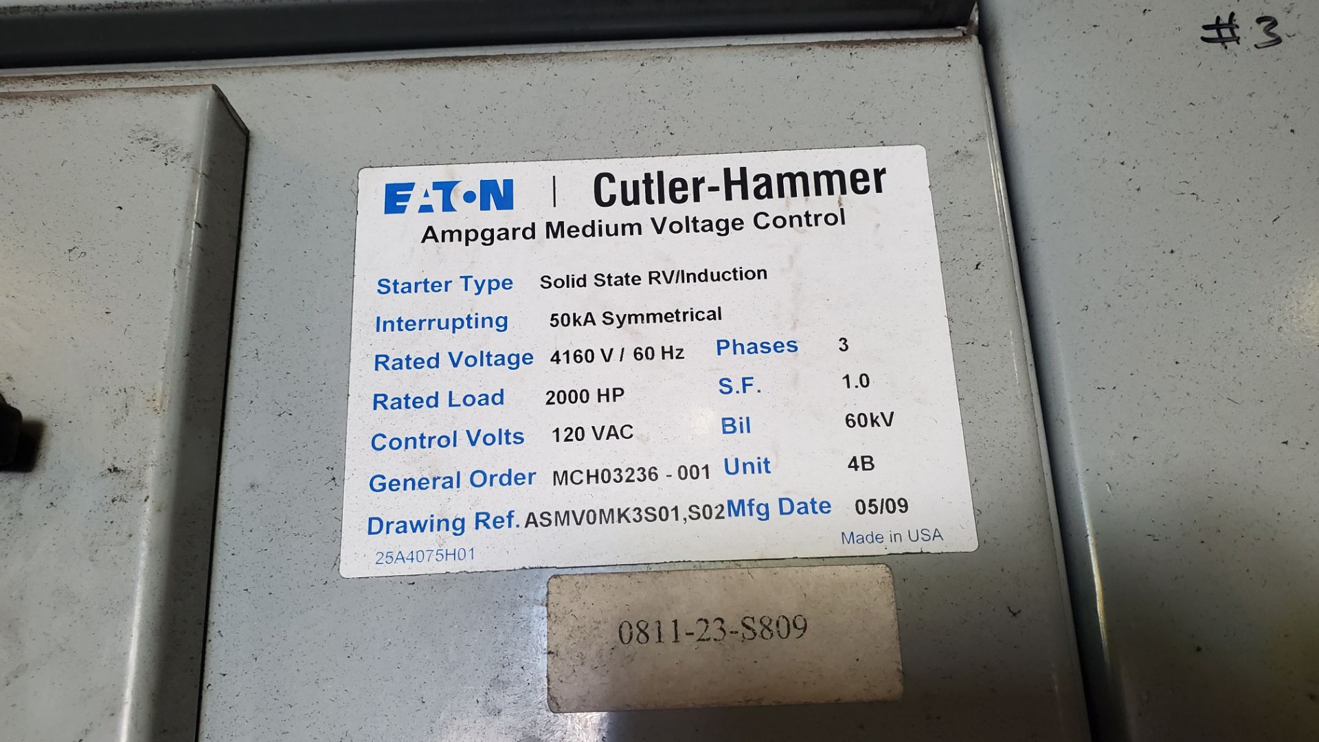 (Lot) Cutler-Hammer Amp Guard Medium Voltage Control Type Solid Starter RV/Induction 50 KA - Image 4 of 5