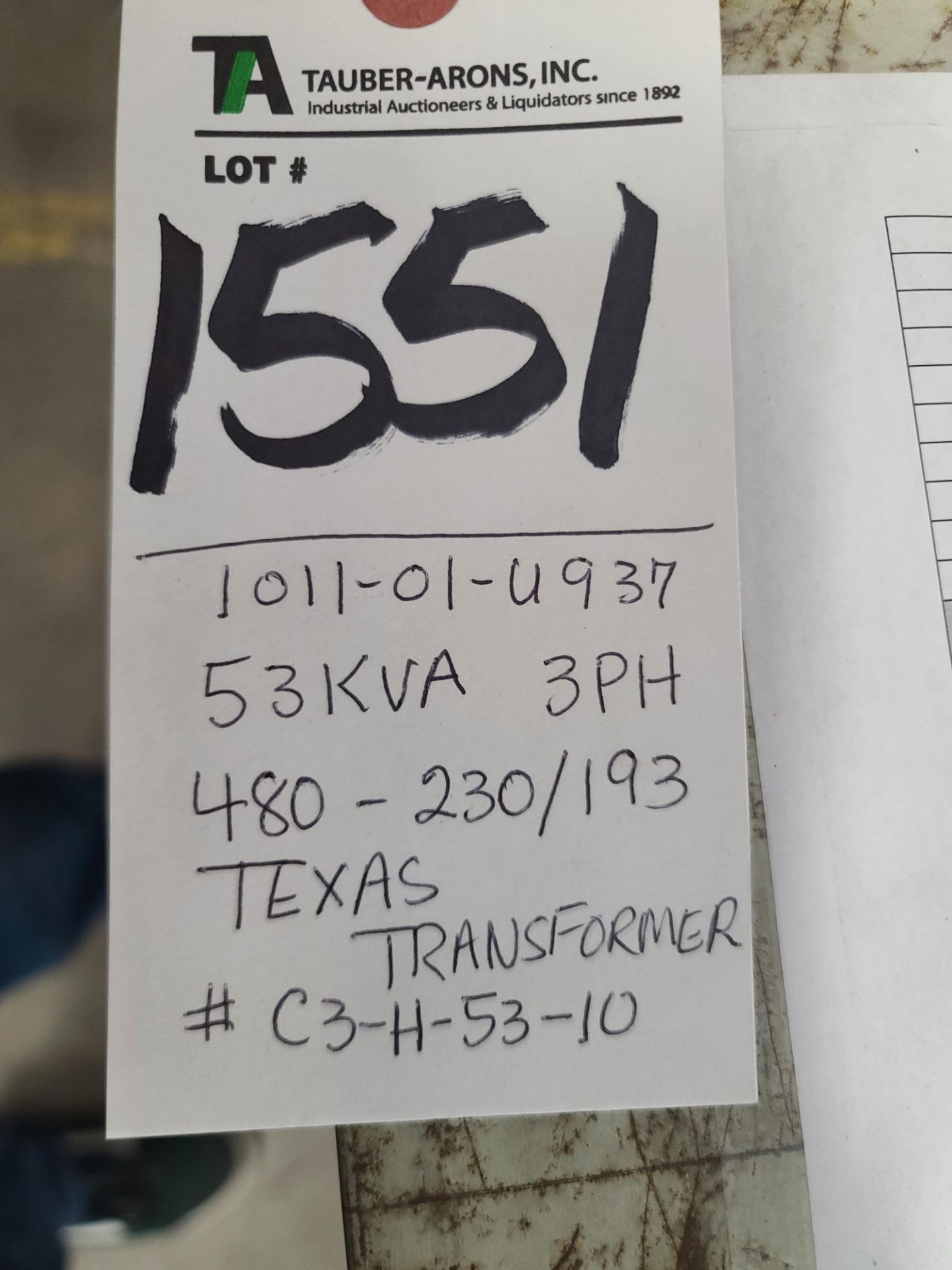 Texas 53KVA 3PH Transformer (LOADING FEES: $25) - Image 2 of 2