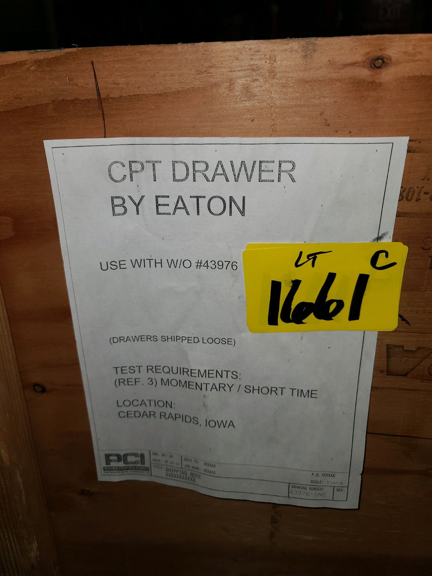PCI CPT Drawer (LOADING FEES: $100) - Image 2 of 2