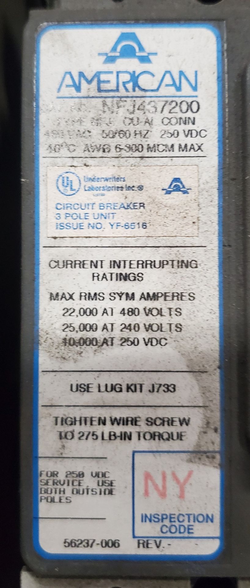 (Lot) FPE Bother Circuit Breakers, Various Amps 100A, 125A, 480-600 Vac, 3 Pole (Approx. 40 Pcs) - Image 6 of 7