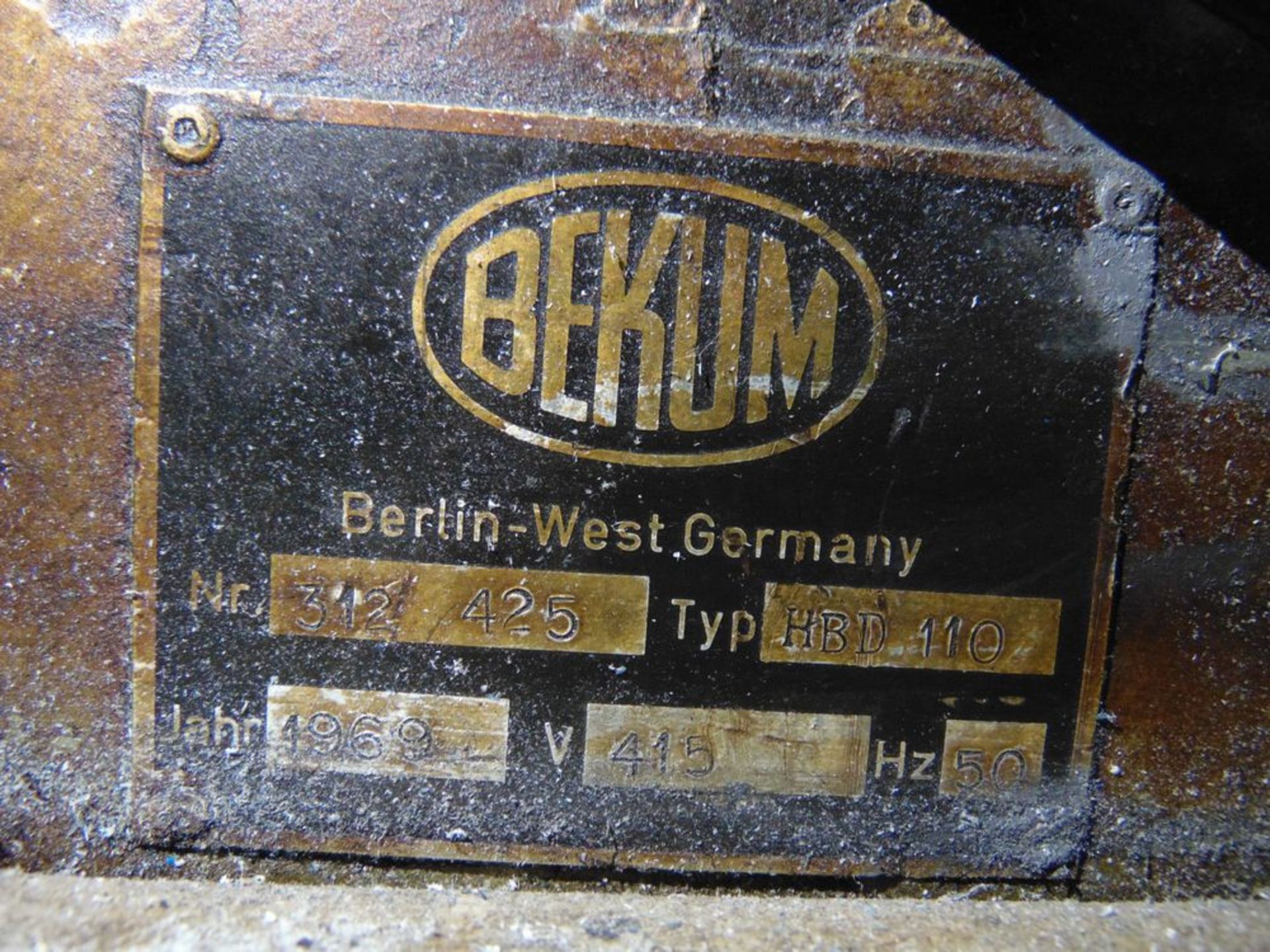 Bekum Type HBD110, Single Head 60mm Screw Blow - Image 4 of 4