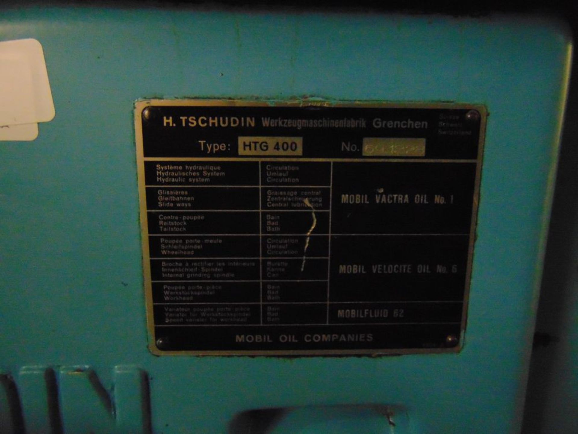 Tschudin HTG400 OD Grinder S/N 691228 (LOADING FEES: $250) - Image 3 of 3