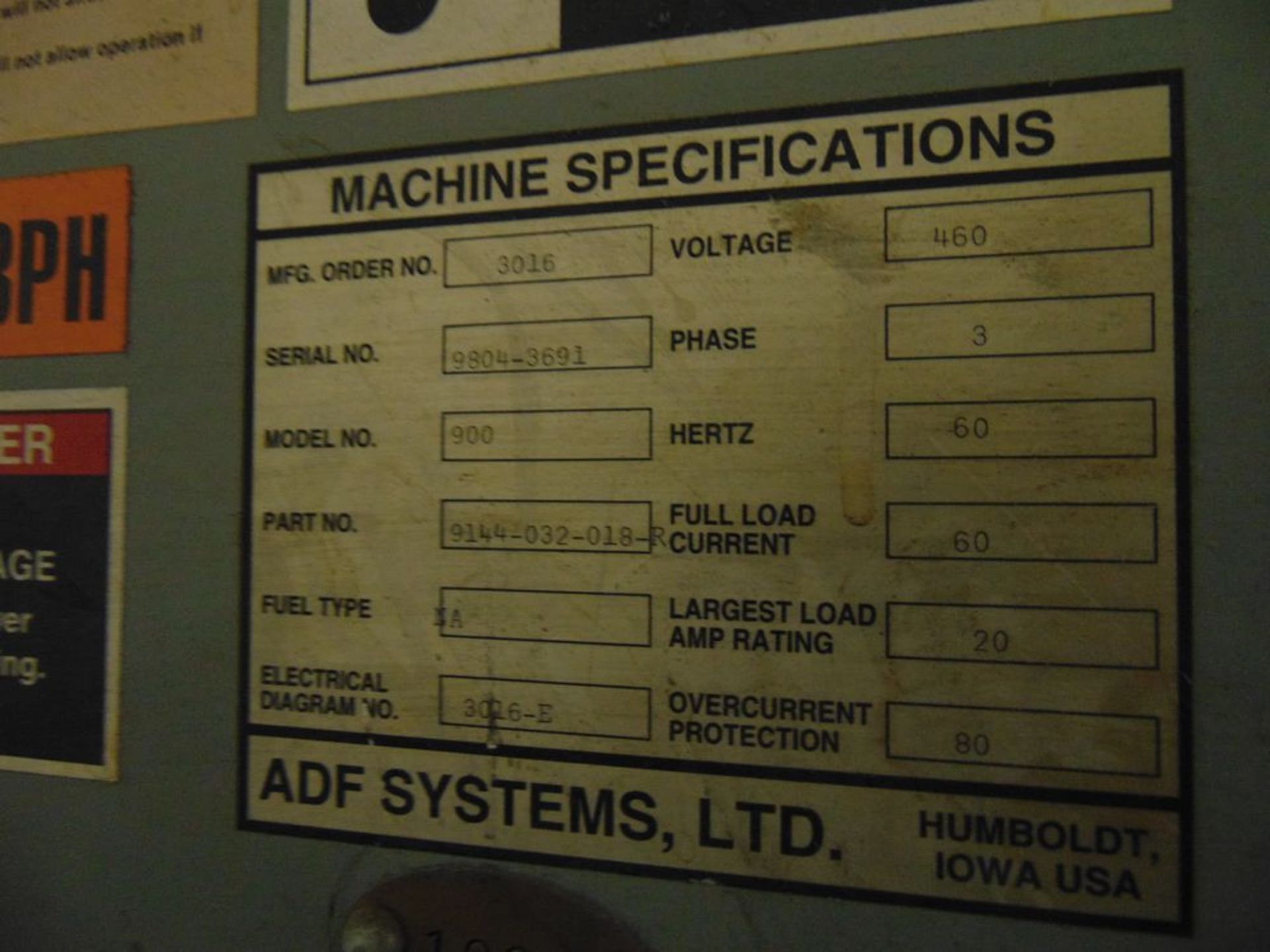 ADF Mod. 900 Parts Washer S/N 9804-3691 (LOADING FEES: $900) - Image 4 of 4