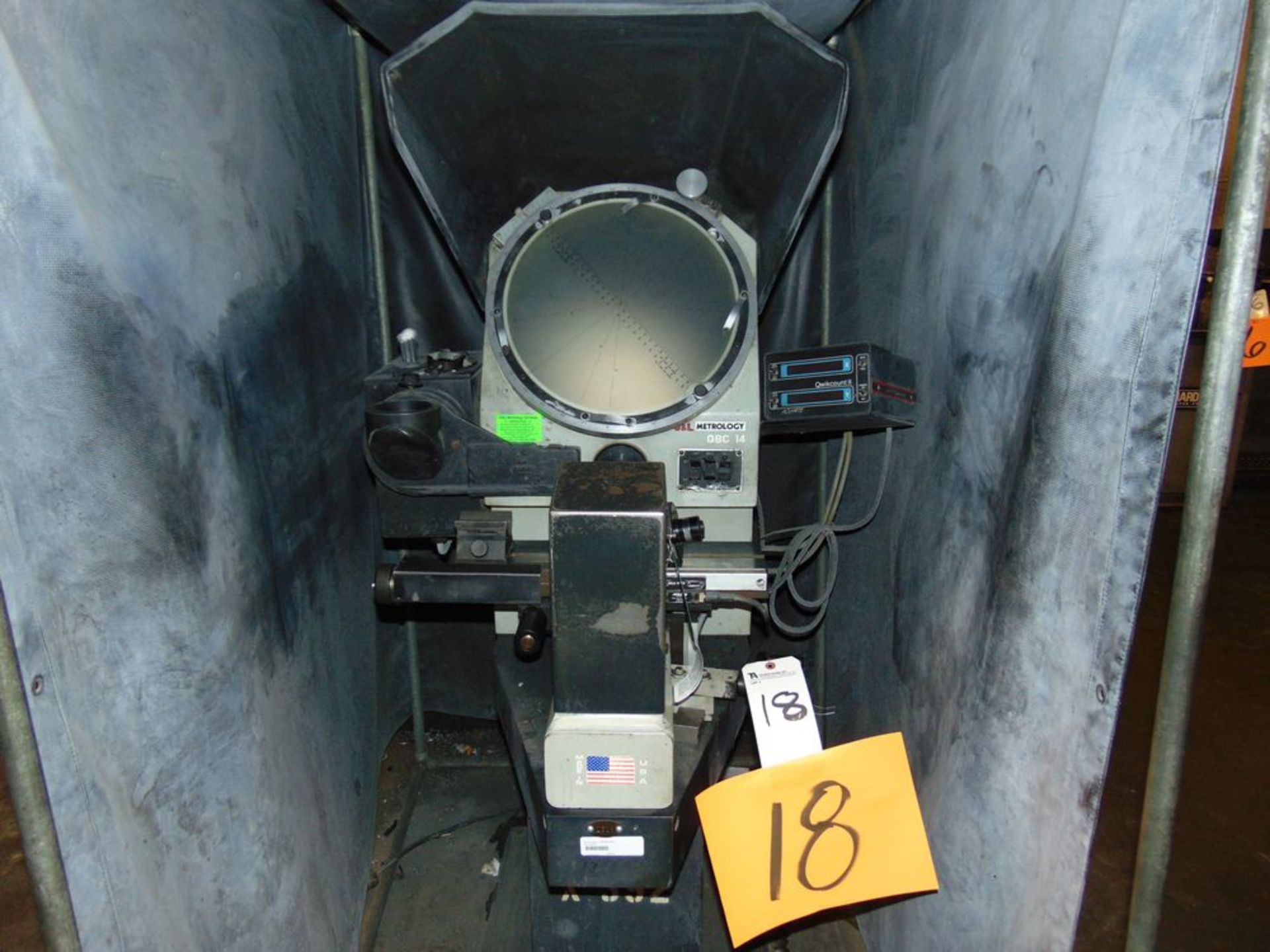 J&L QBC 14'' Optical Comparator w/ DROs (LOADING FEES: $180)