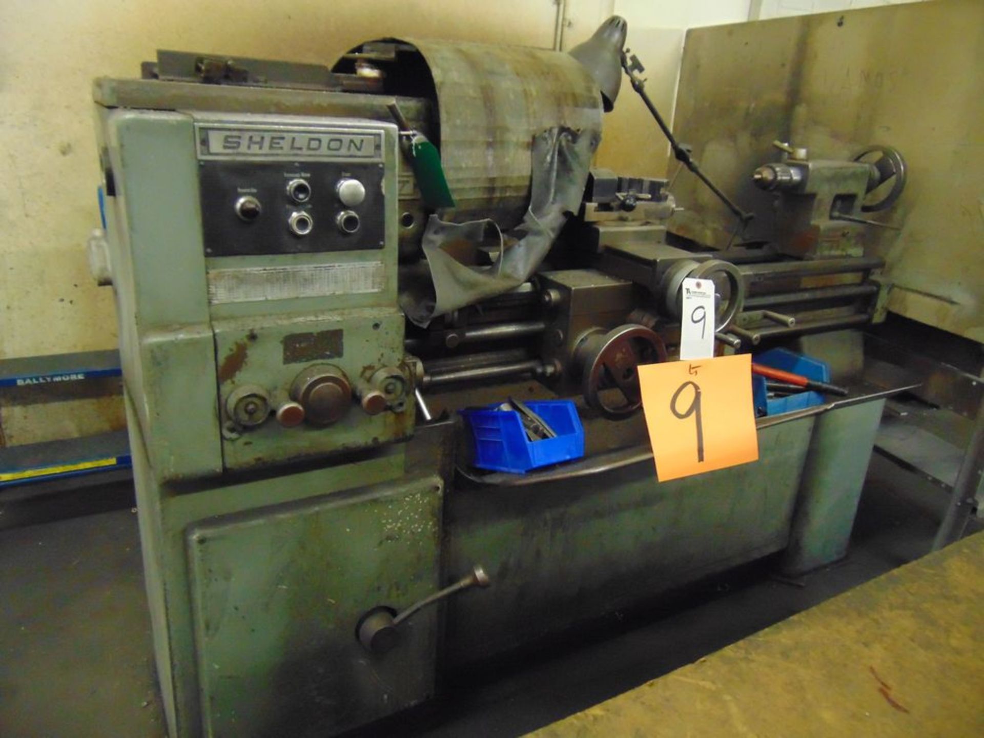 Sheldon 15'' x 48" Engine Lathe w/ 3 & 4 Jaw Chuck, Q.C.T.H. (LOADING FEES: $300)