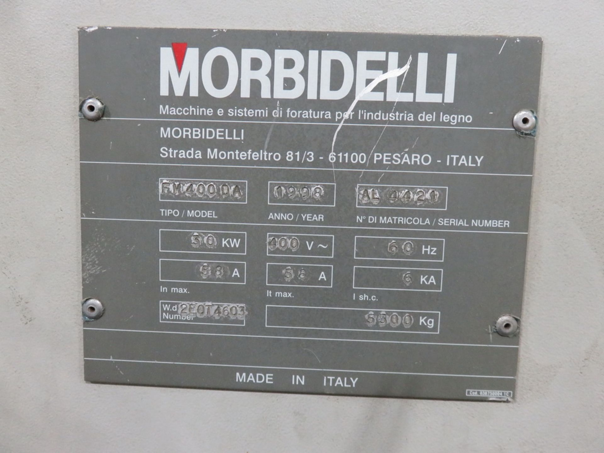 Morbidelli FM400DA Feed Thru Automatic Boring Machine - Image 3 of 3