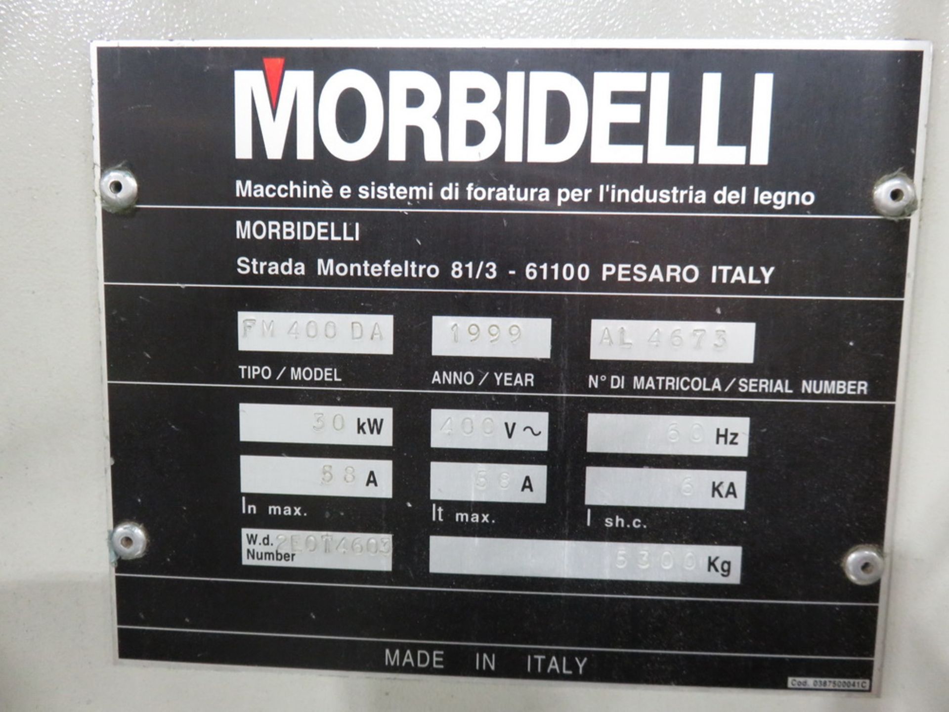 Morbidelli FM400DA Feed Thru Automatic Boring Machine - Image 4 of 6