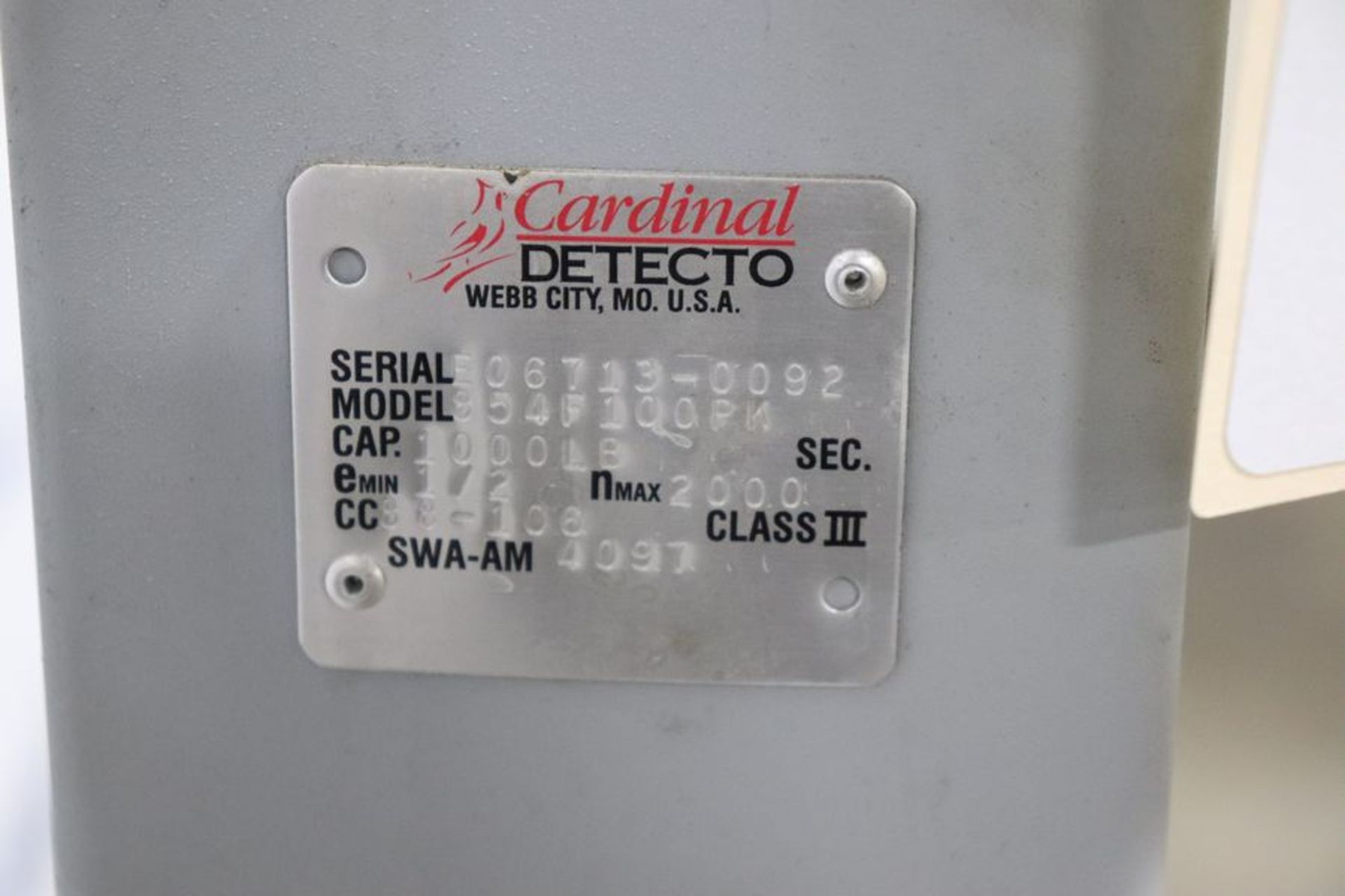 Cardinal Detecto 854F100PK 1,000 Lb. Capacity Mechanical Beam Portable Platform Scale - Image 8 of 9