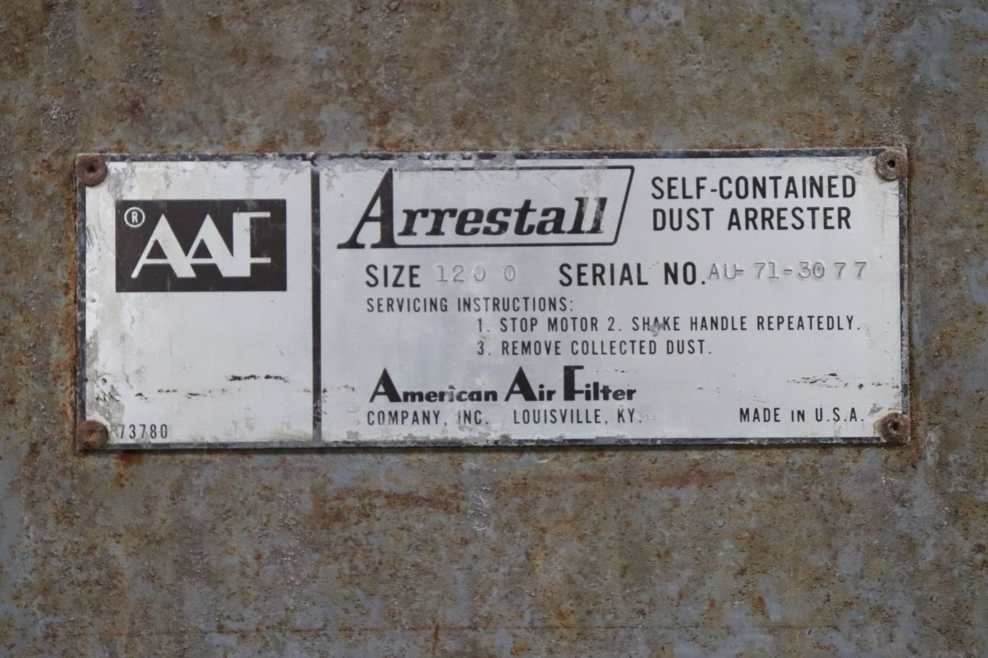 AAF Arrestall 1200 3HP Dust Collector - Image 7 of 10