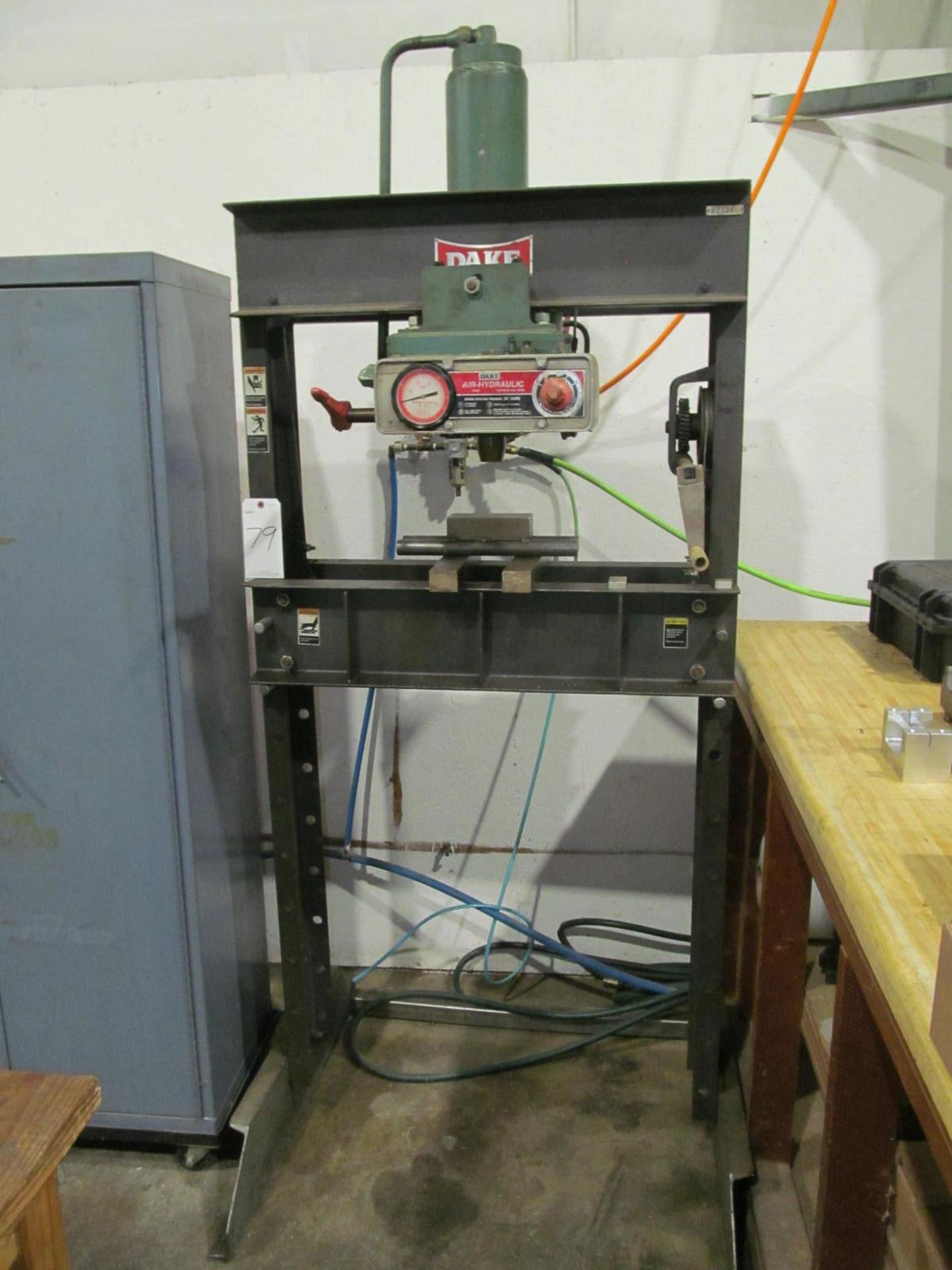 Dake 50-Ton Air-Hydraulic H-Frame Shop Press