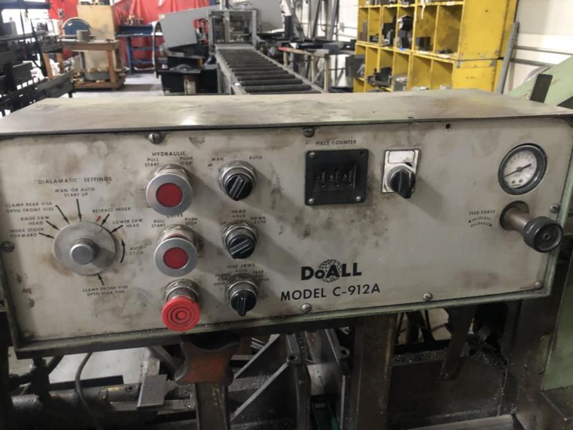 DoAll metal bandsaw horizontal, M: C-912A with roller bed - Image 2 of 6