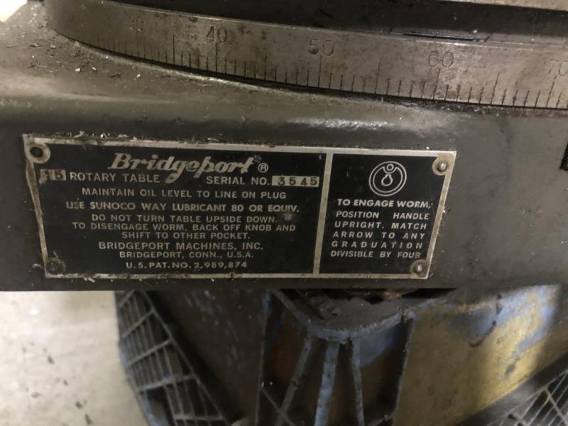 Bridgeport rotary table 15, SN: 3545 - Image 2 of 3